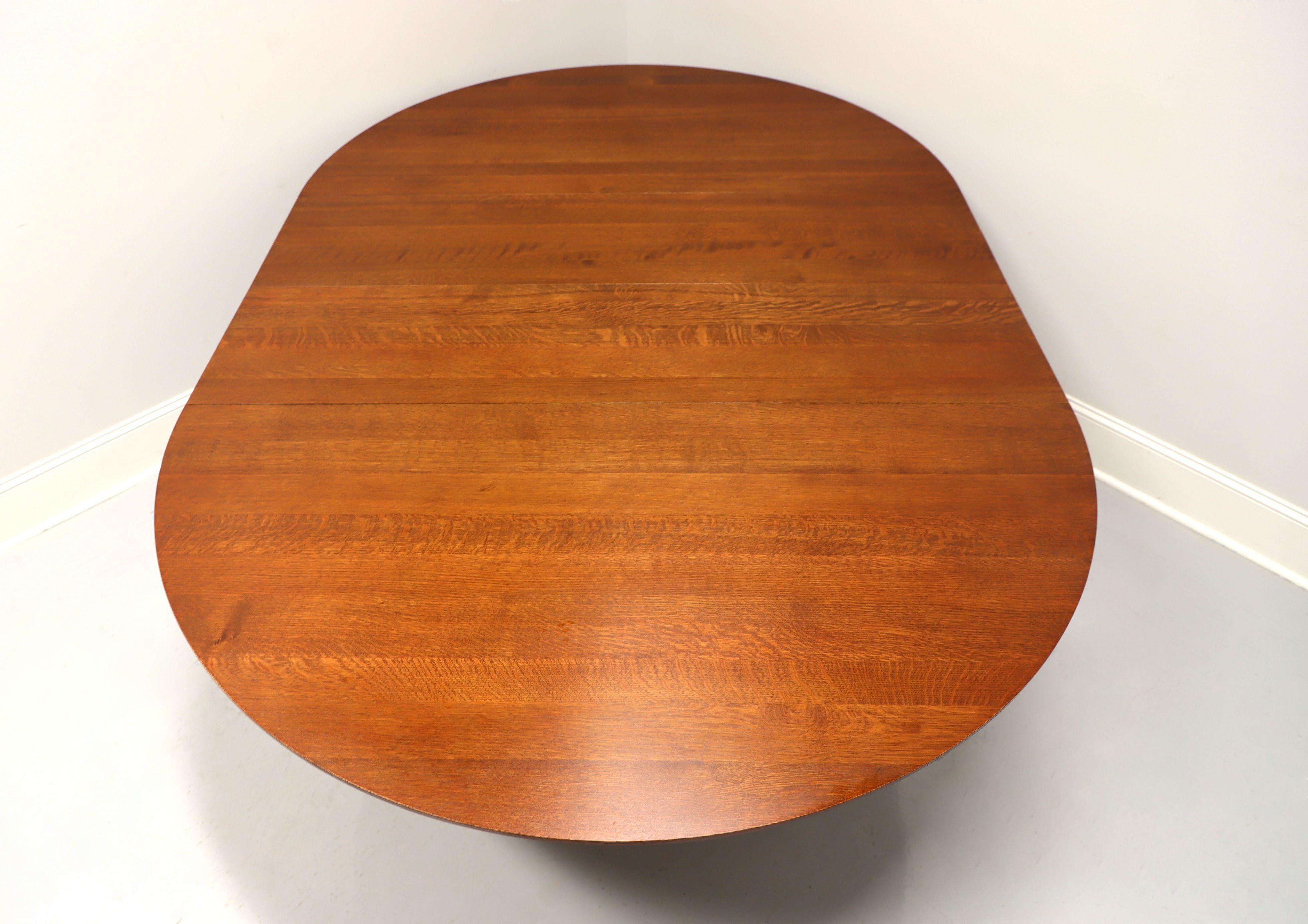Contemporary STICKLEY Highlands Oak Mission Arts & Crafts Style Round Dining Table
