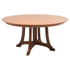 Used STICKLEY Highlands Oak Mission Arts & Crafts Style Round Dining Table