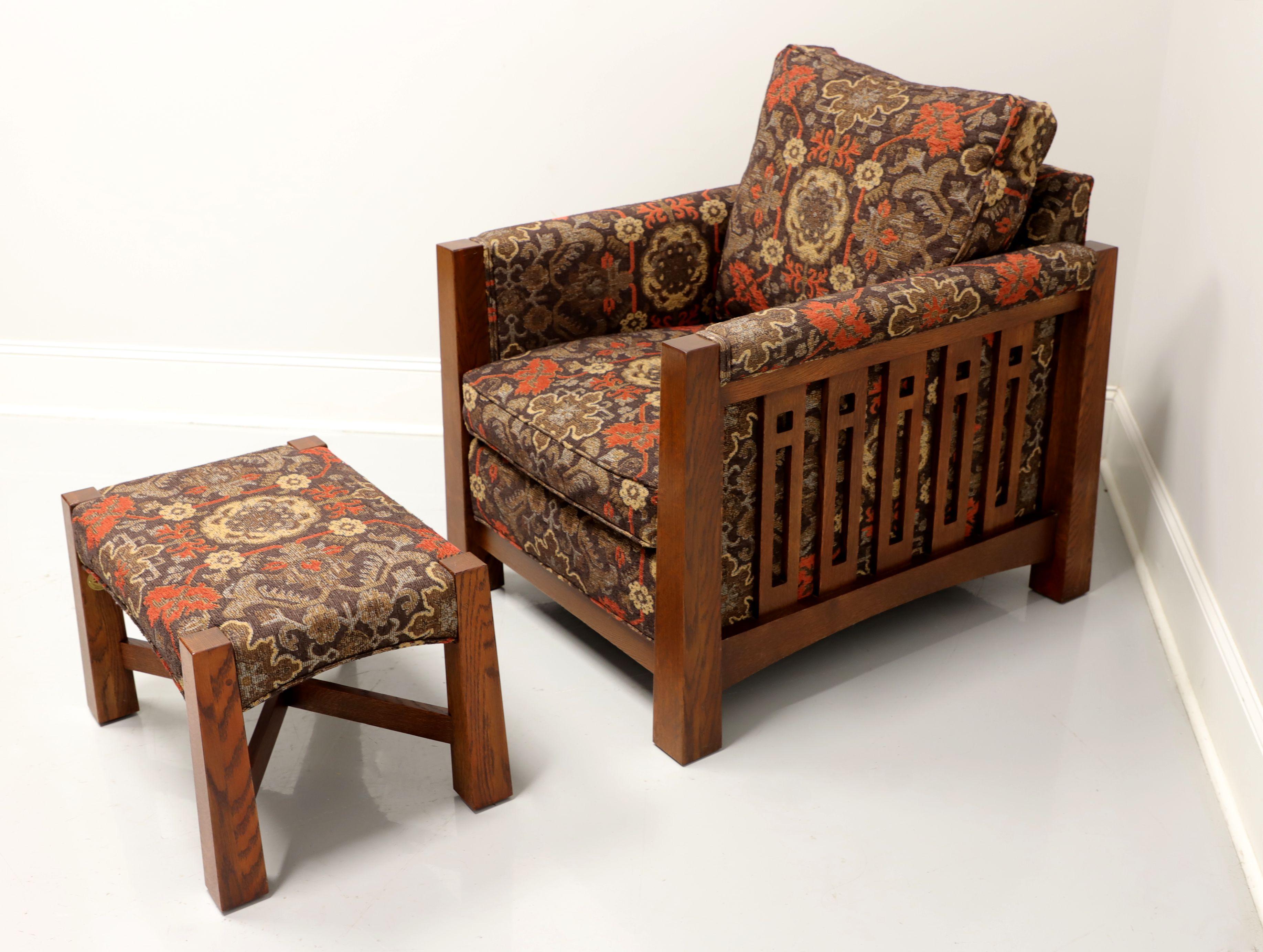 stickley chair and ottoman