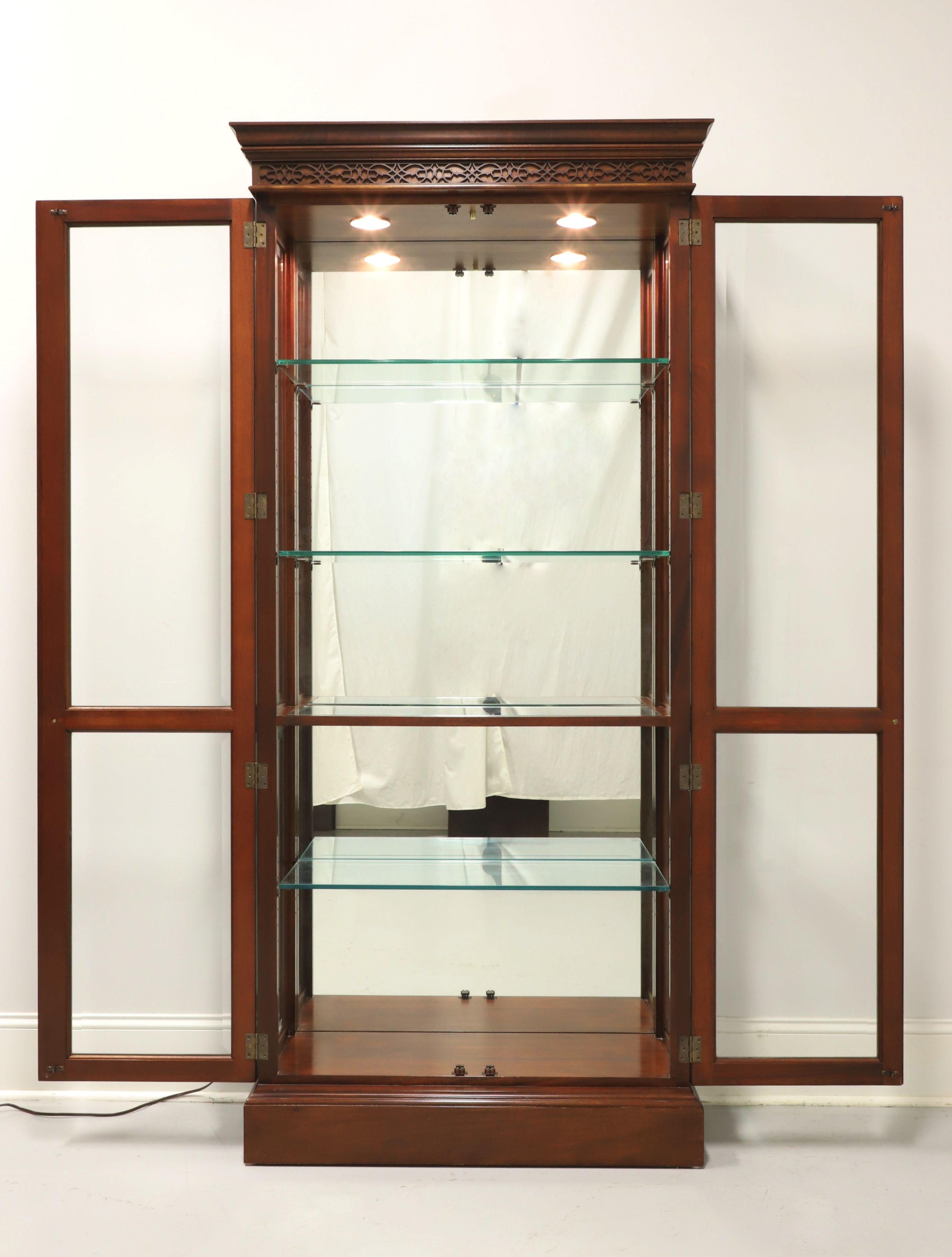 Contemporary STICKLEY Mahogany Chippendale Curio Display Cabinet - A
