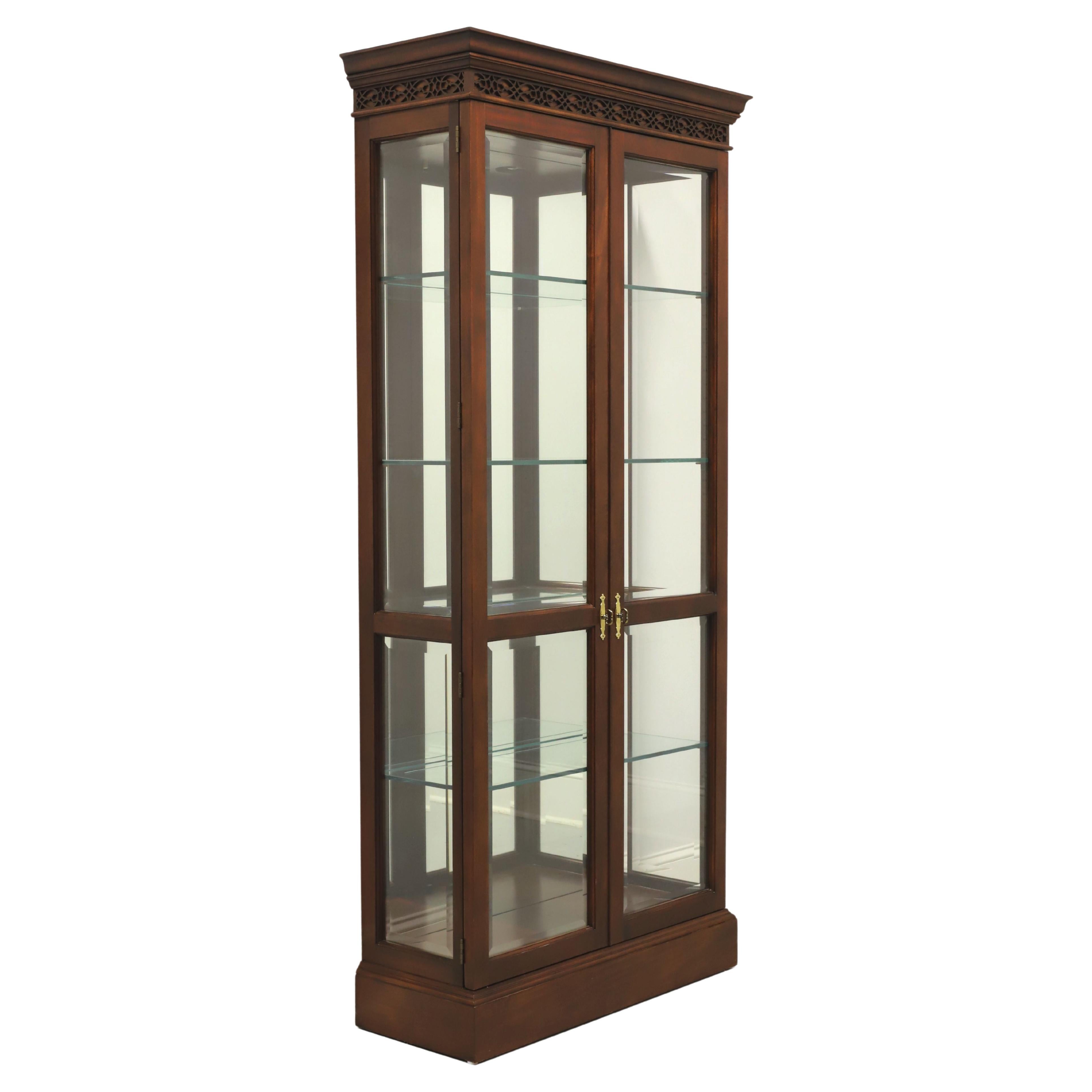 STICKLEY Mahogany Chippendale Curio Display Cabinet - A