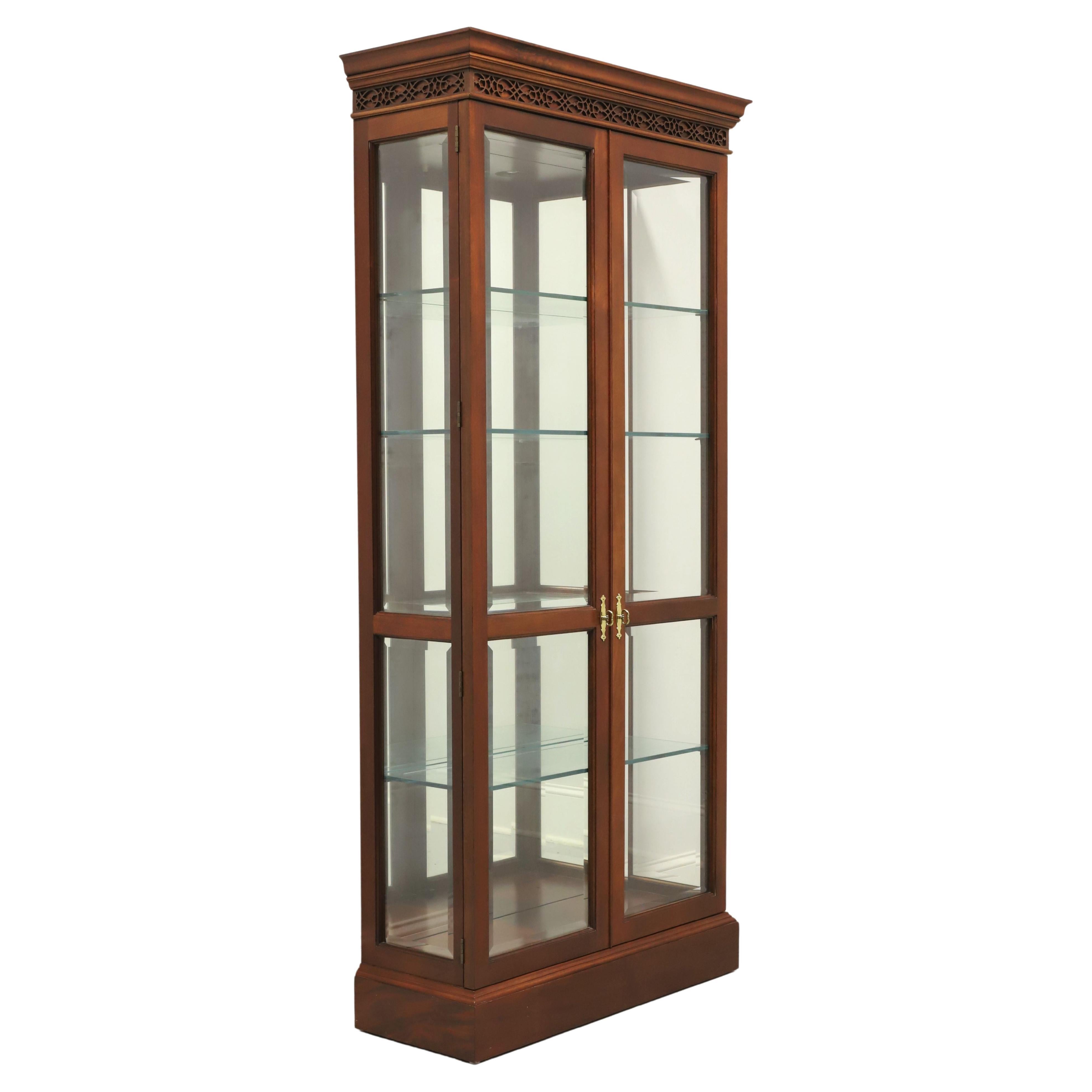 STICKLEY Mahogany Chippendale Curio Display Cabinet - B