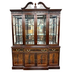 Stickley Mahagoni Inlay Breakfront Geschirrschrank Anrichte Buffet