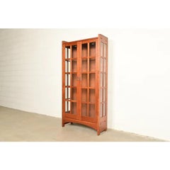 Stickley Mission Arts and Crafts Cherry Wood Bookcase Cabinet or Display Cabinet