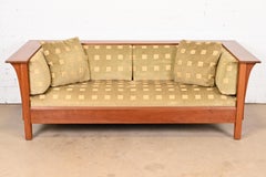 Stickley Mission Arts and Crafts Cherry Wood Settle Sofa