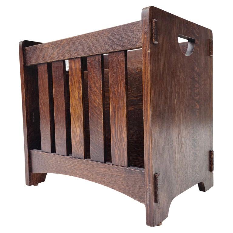 Stickley Mission Arts and Crafts Magazine Rack in the style of Gustav at  1stDibs