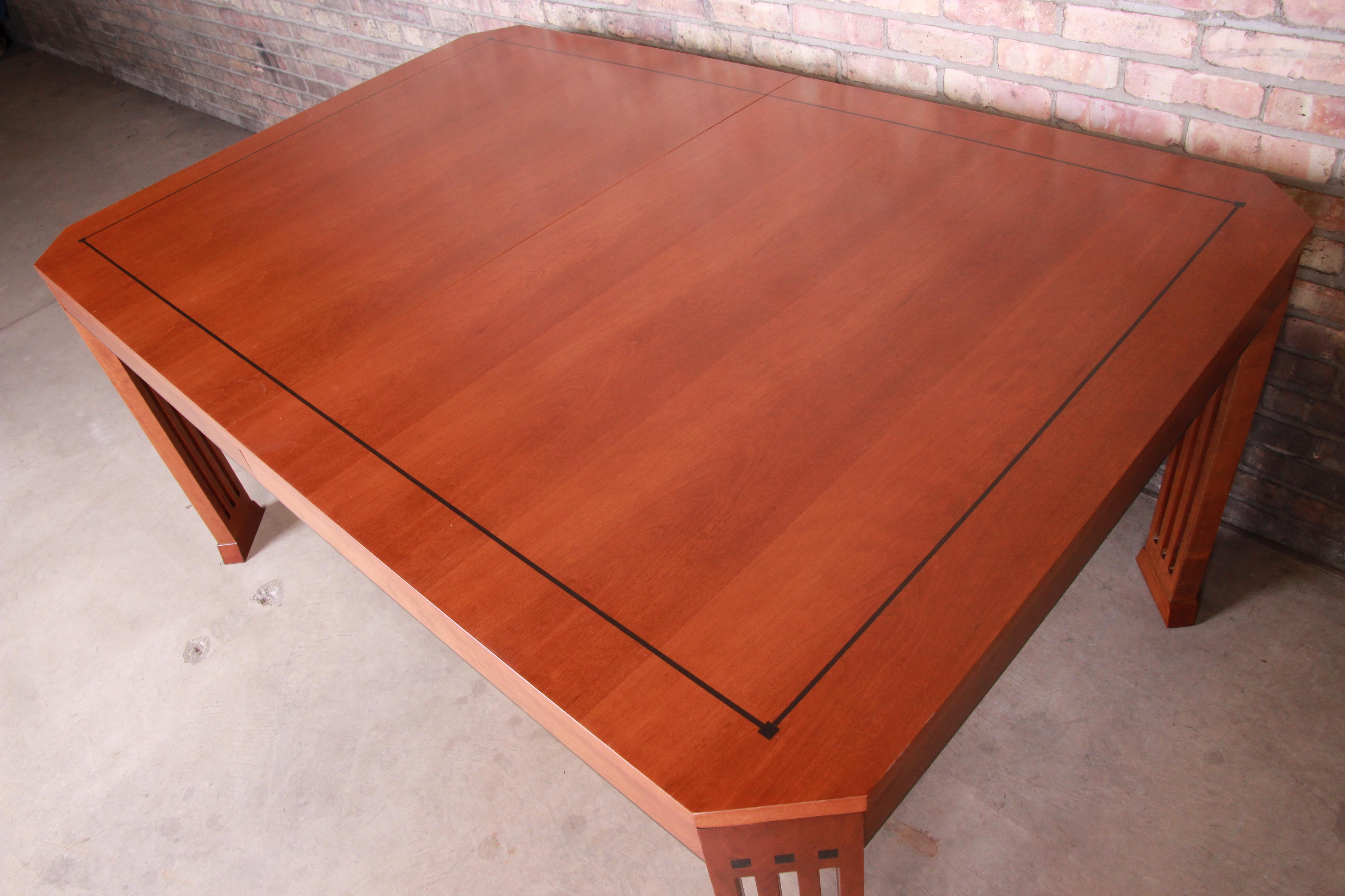 Stickley Mission Arts & Crafts Cherry Extension Dining Table, Restored 5