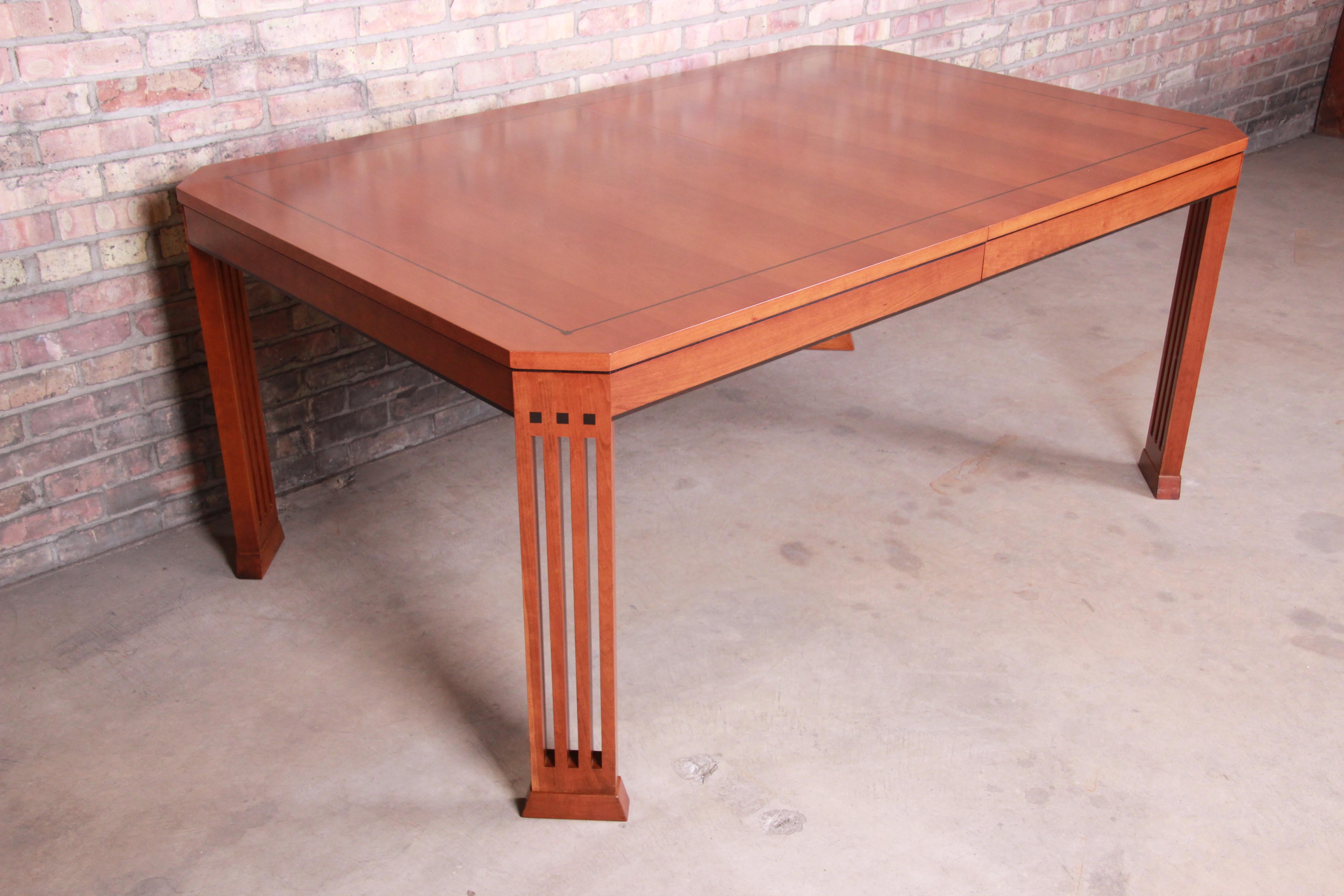 Stickley Mission Arts & Crafts Cherry Extension Dining Table, Restored 8