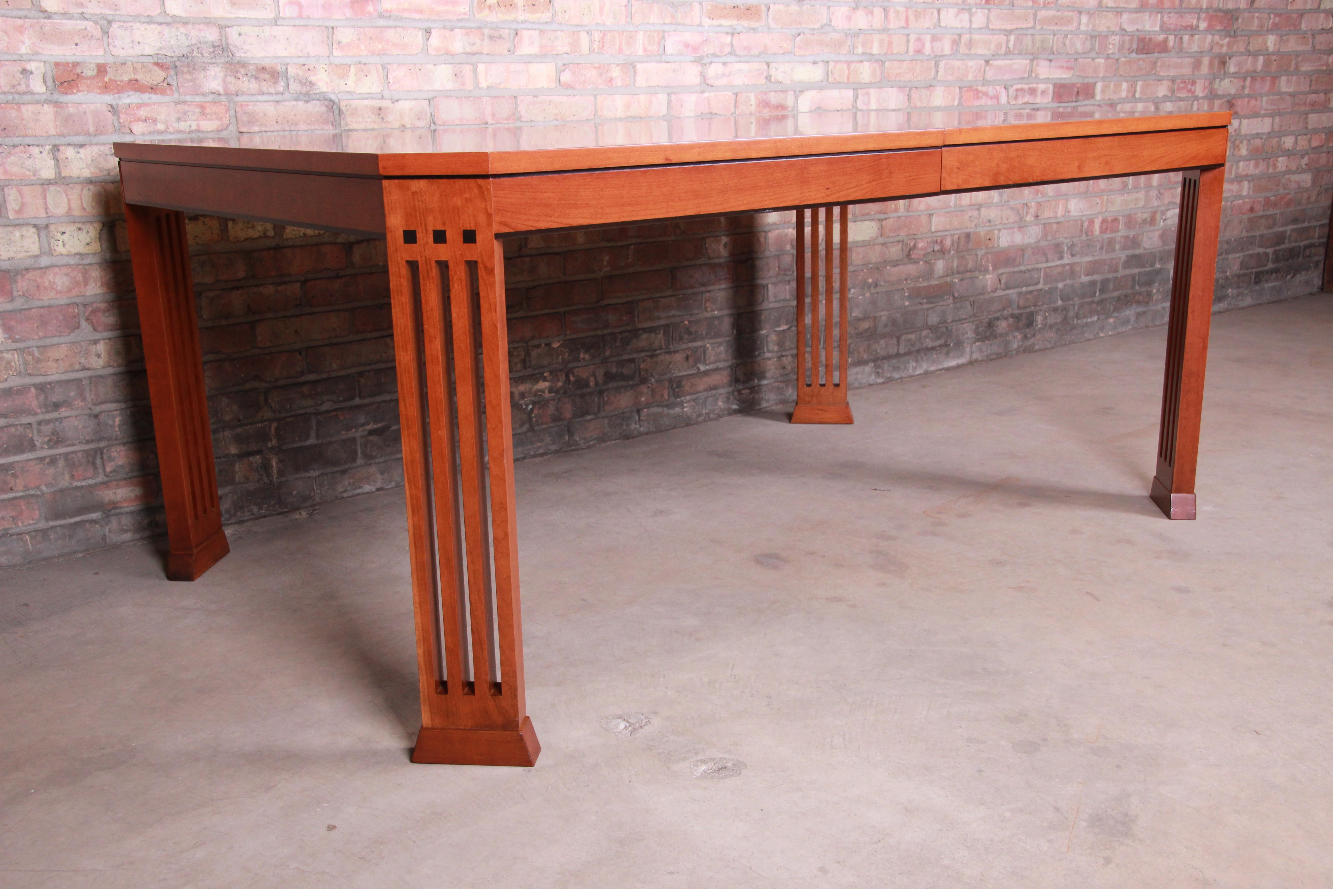Stickley Mission Arts & Crafts Cherry Extension Dining Table, Restored 9