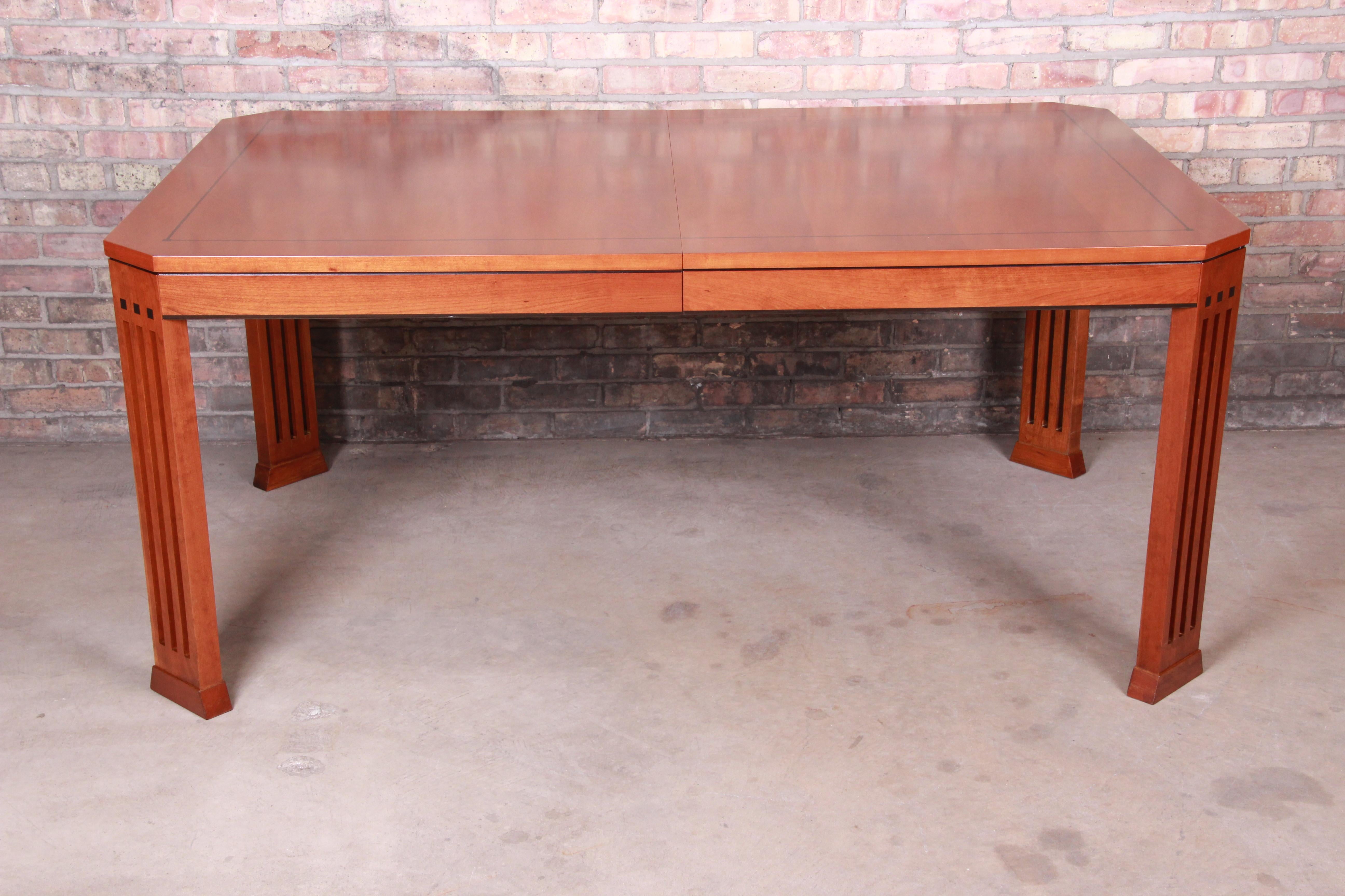 Stickley Mission Arts & Crafts Cherry Extension Dining Table, Restored 3