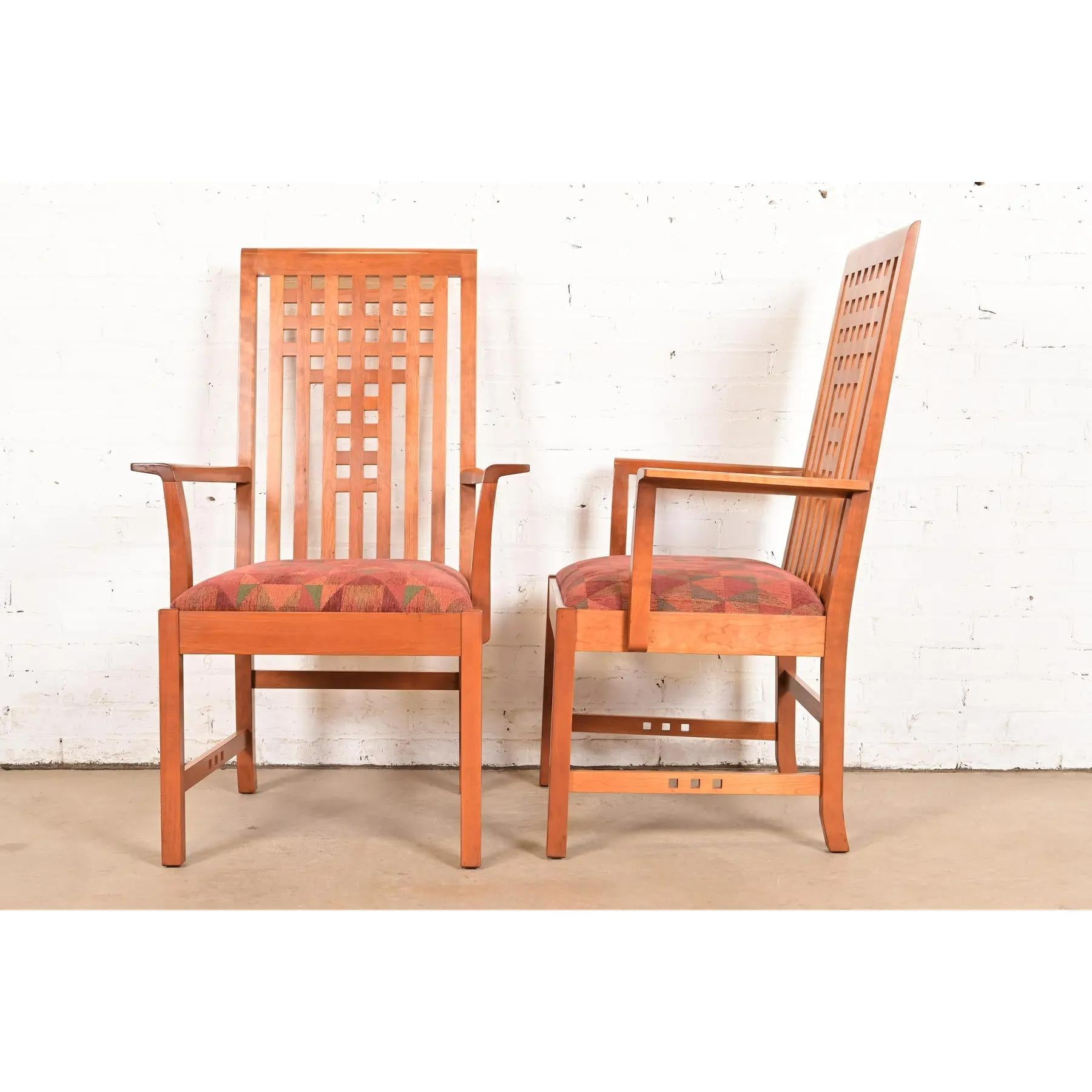 Poltrone in legno di Wood della Stickley Mission Arts & Crafts, coppia in vendita 4