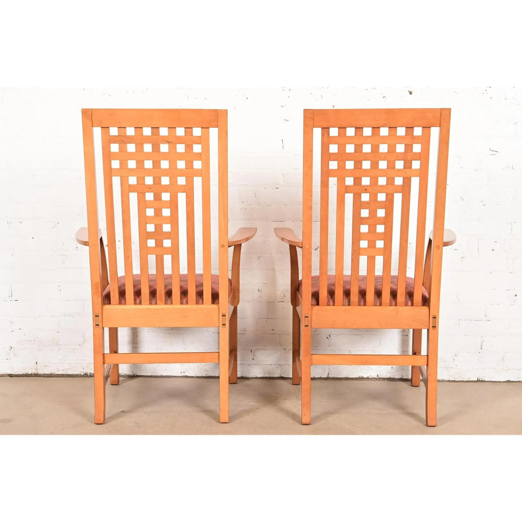 Poltrone in legno di Wood della Stickley Mission Arts & Crafts, coppia in vendita 5