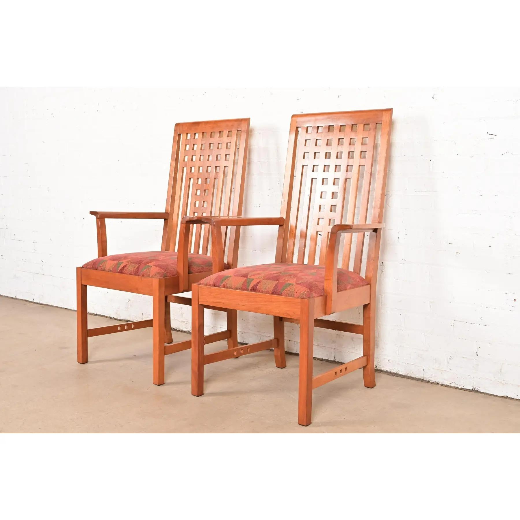 Americano Poltrone in legno di Wood della Stickley Mission Arts & Crafts, coppia in vendita