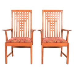 Stickley Mission Arts & Crafts Kirschbaum-Sessel, Paar