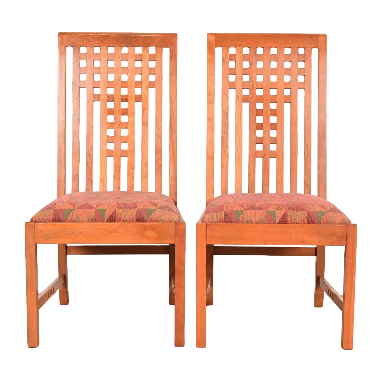 Stickley Mission Arts & Crafts - Sedie da pranzo in legno di ciliegio, coppia