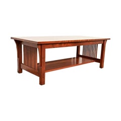 Stickley Mission Arts & Crafts Cherry Wood Spindle Coffee Table