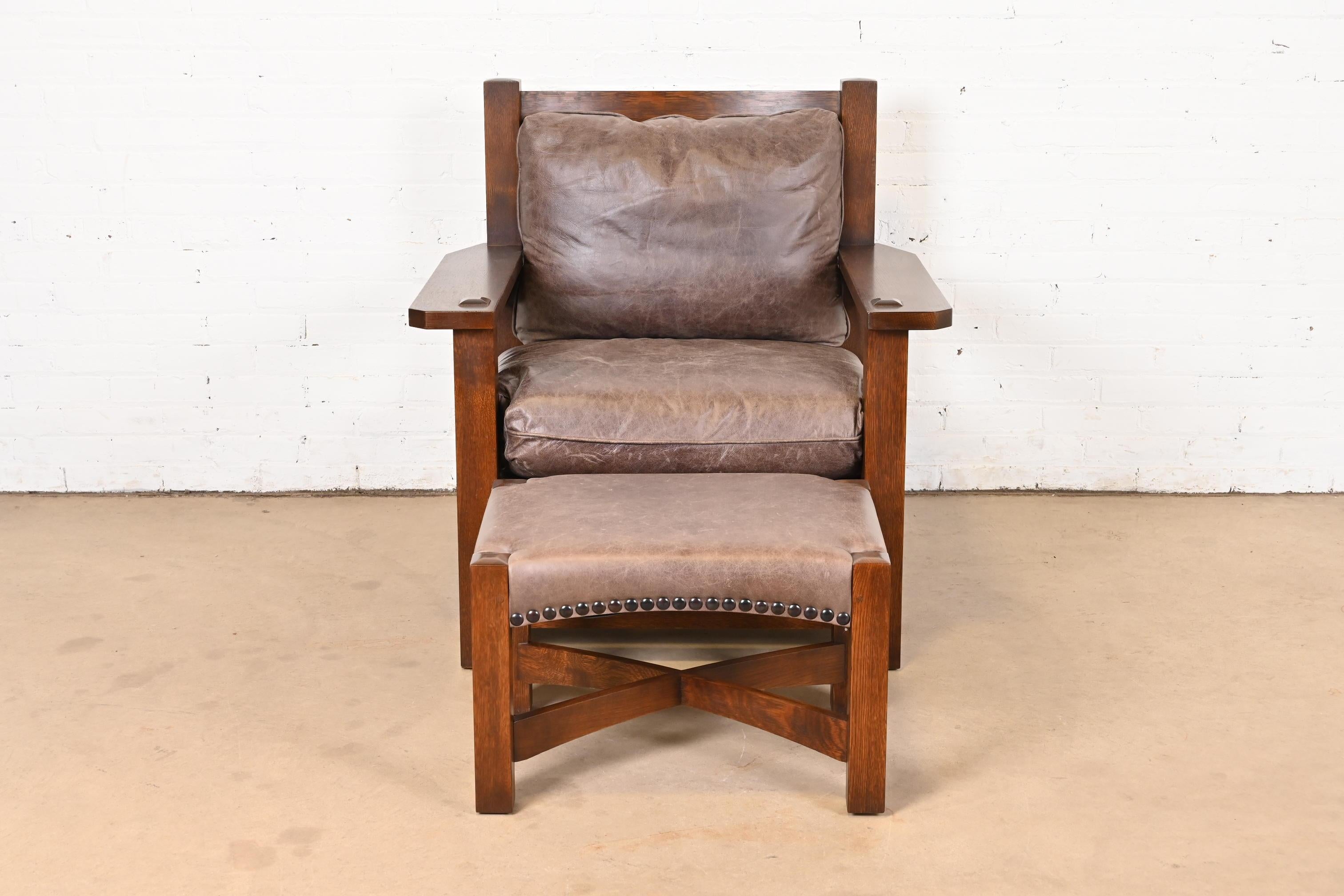 mission leather chair