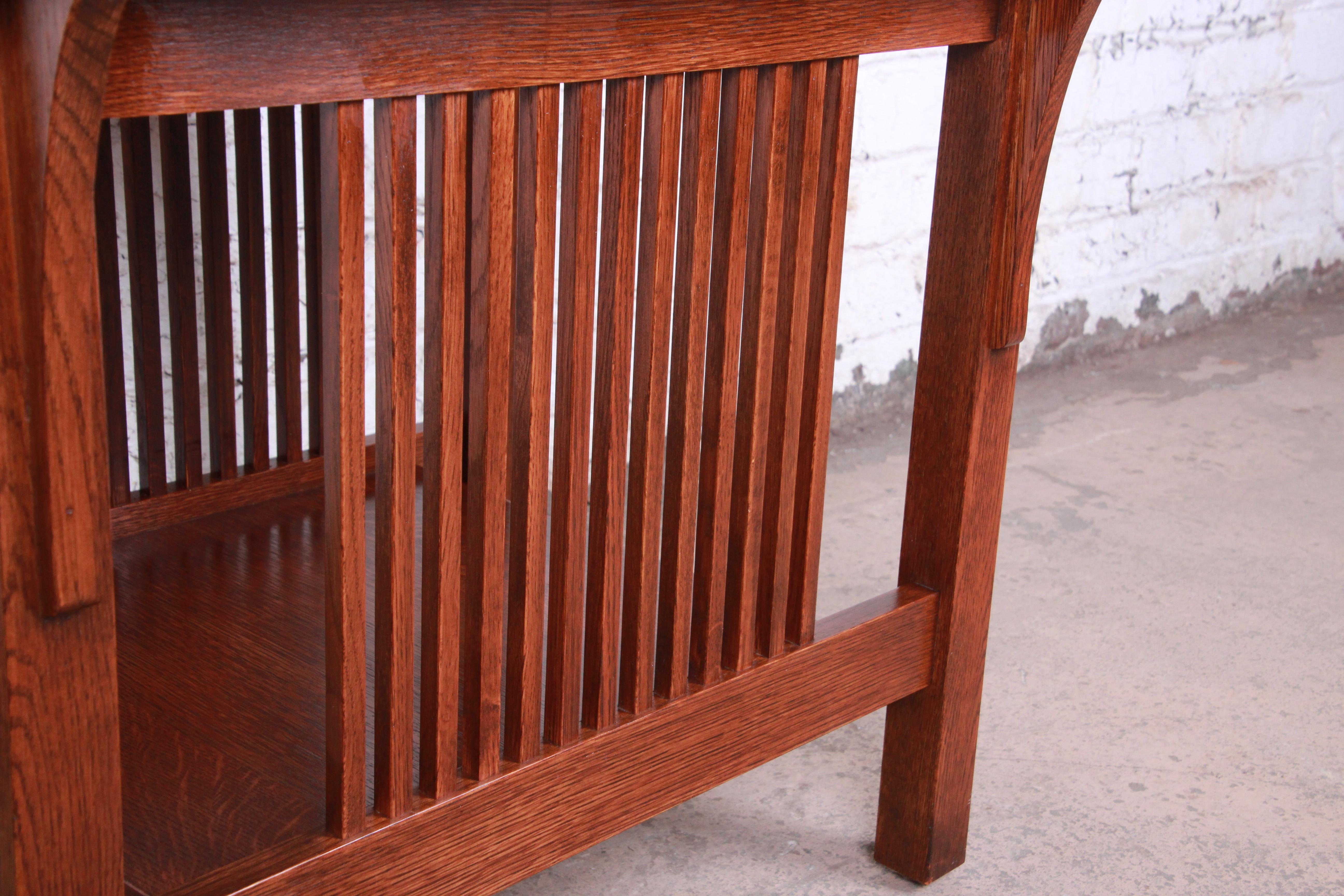 Stickley Mission Arts & Crafts Solid Quartersawn Oak Occasional Side Table 5