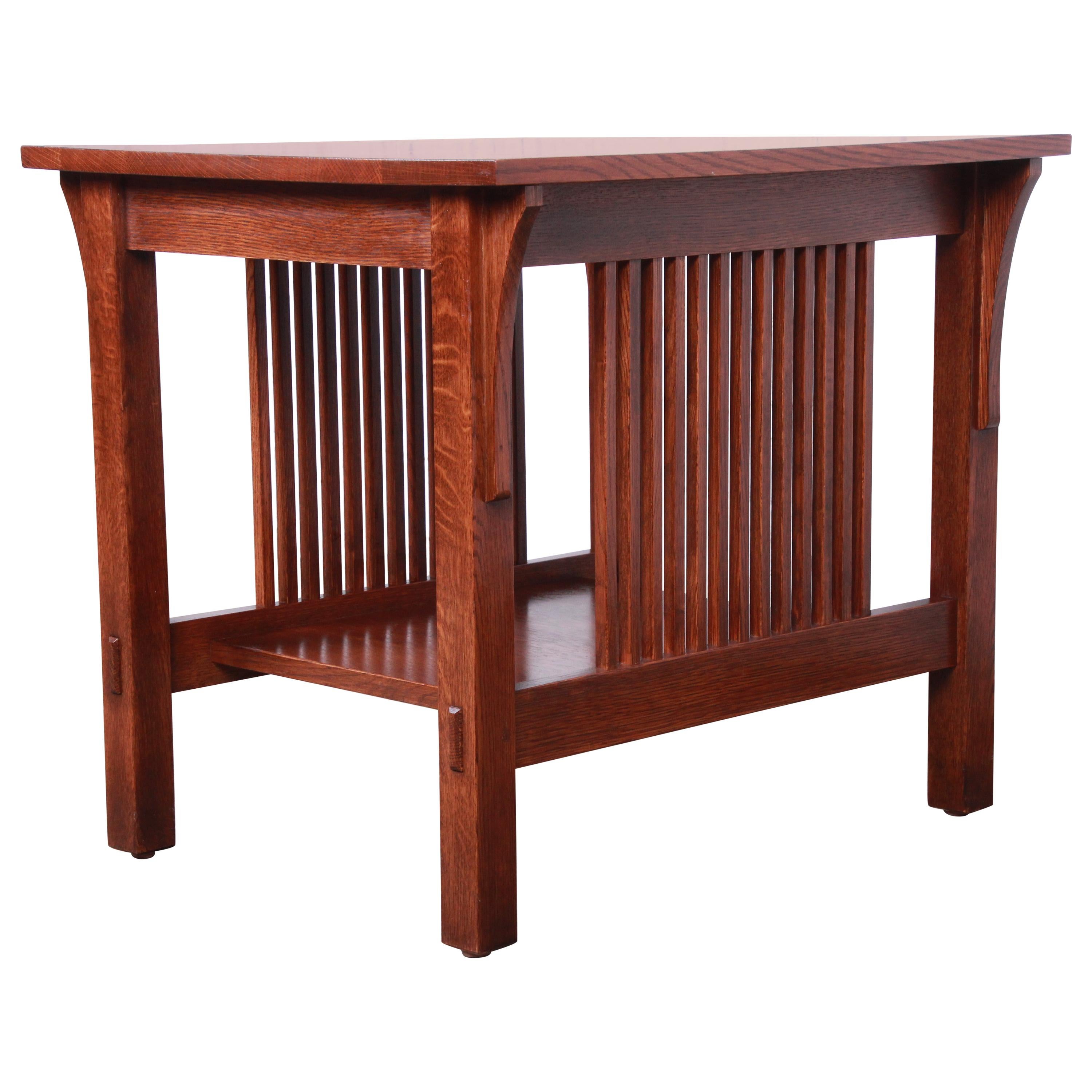 Stickley Mission Arts Crafts Solid Quartersawn Oak Occasional Side Table