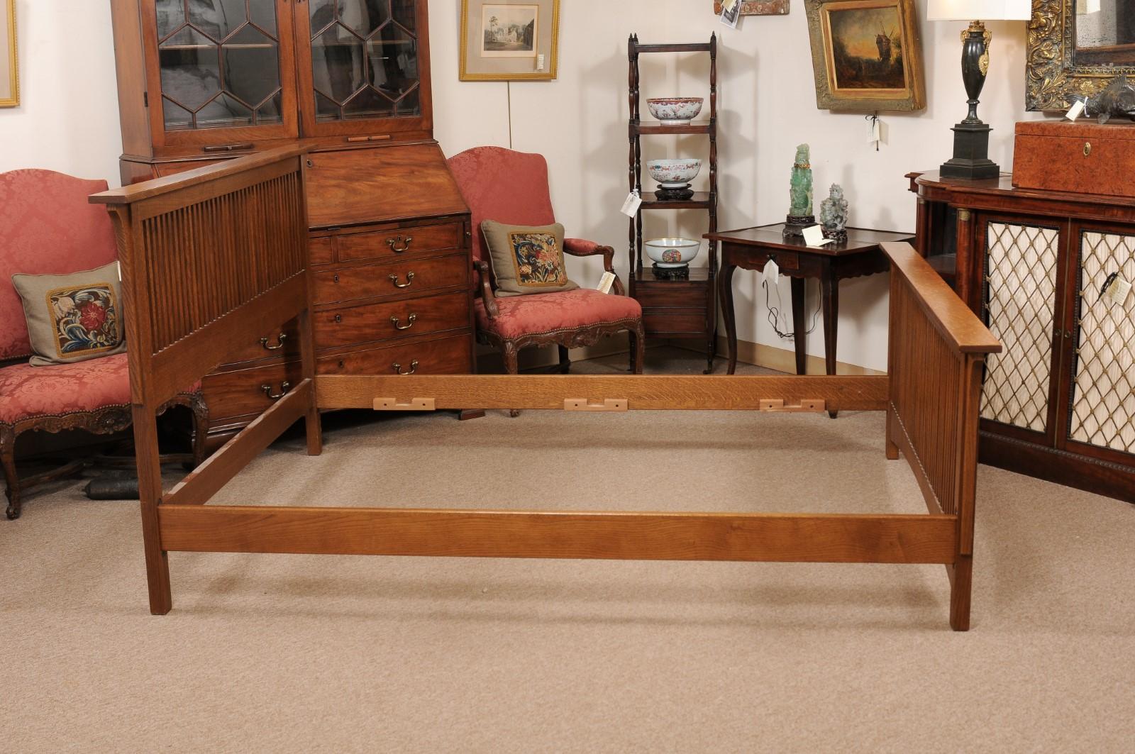 Stickley Mission Collection Arts and Crafts Bed Frame in Oak 8