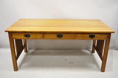 Stickley Mission Collection Fayetteville Oak Spindle Library Office Desk