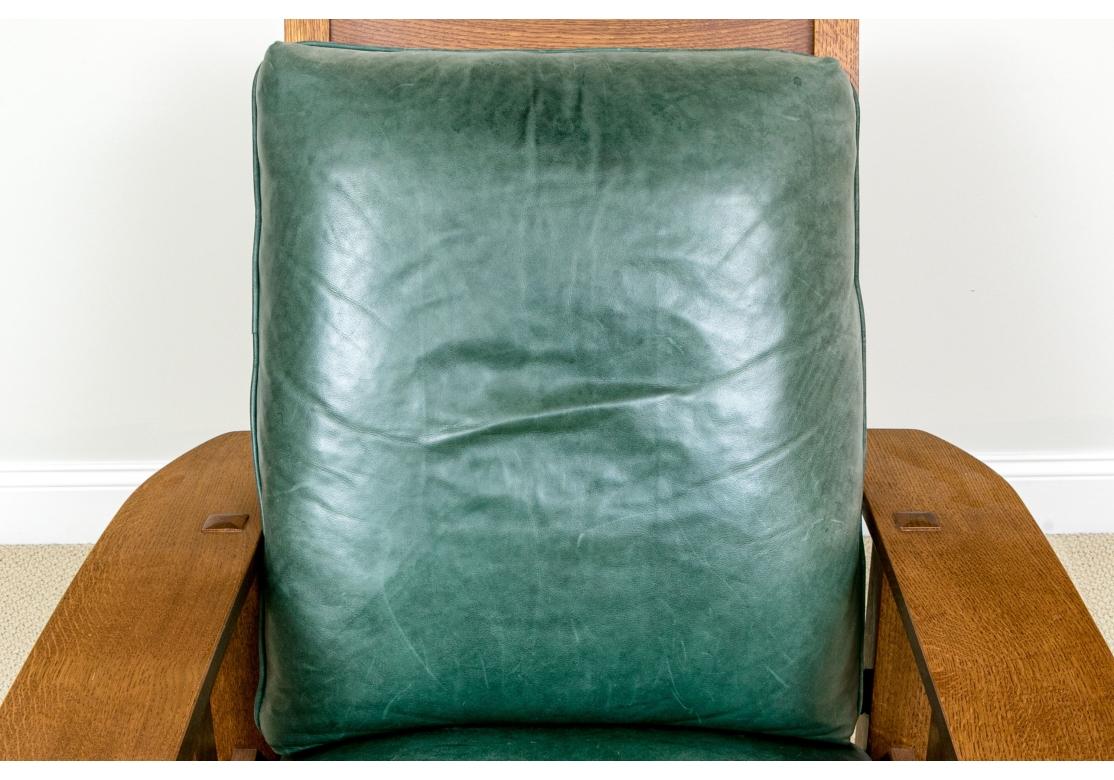Stickley Mission Collection Oak Bow Arm Reclining Chair For Sale 3