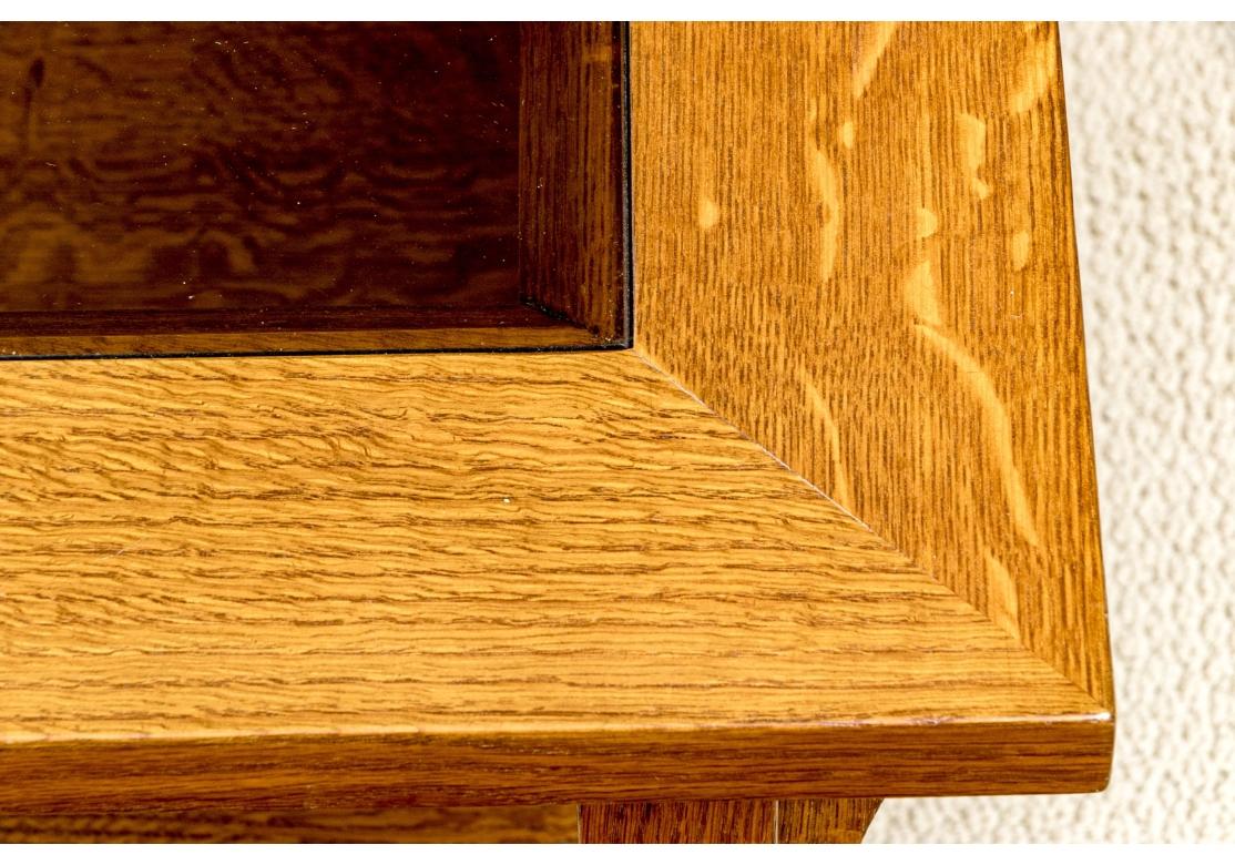 Stickley Mission Collection Oak Cocktail Table With Glass Insert 3