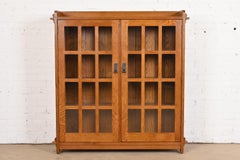 Stickley Mission Oak Arts and Crafts Bookcase Cabinet