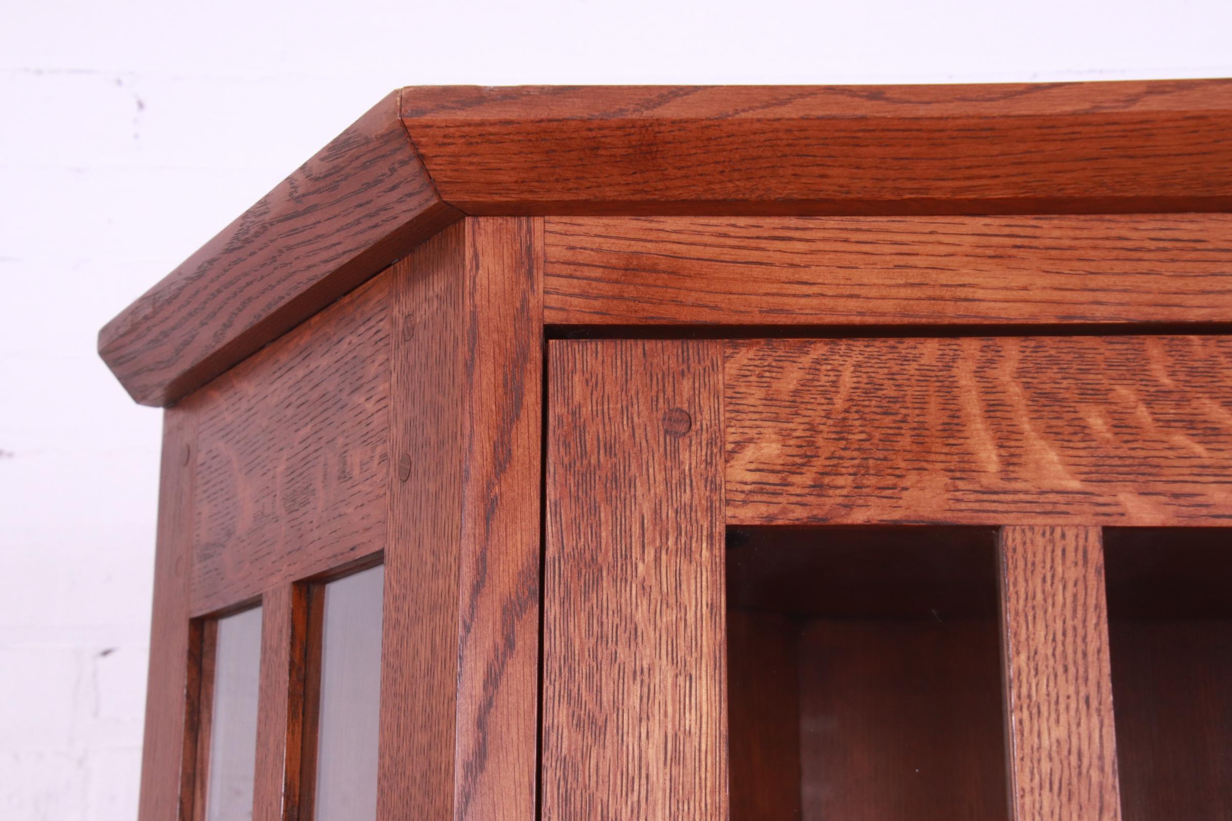 mission style corner cabinet
