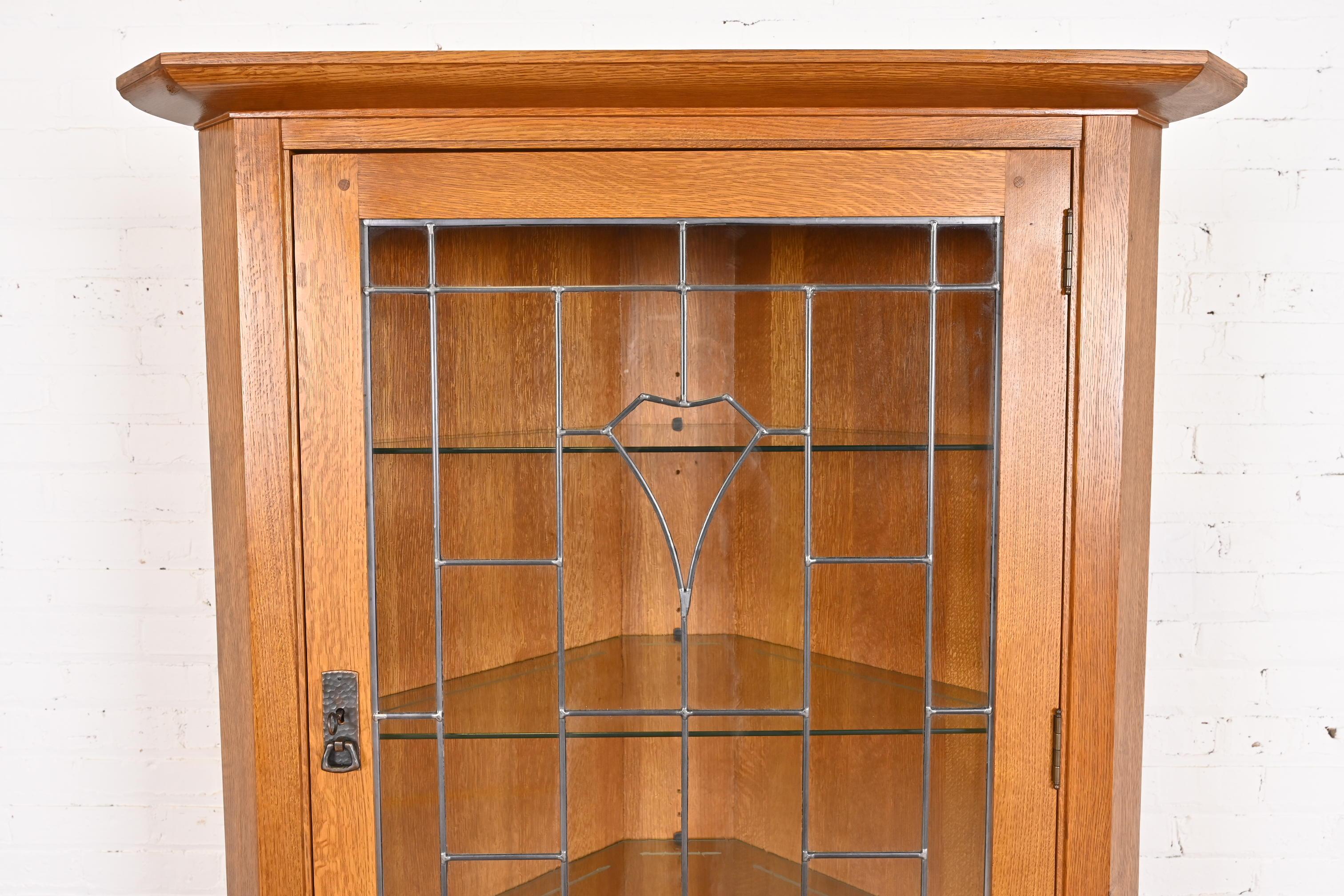 oak corner cabinet
