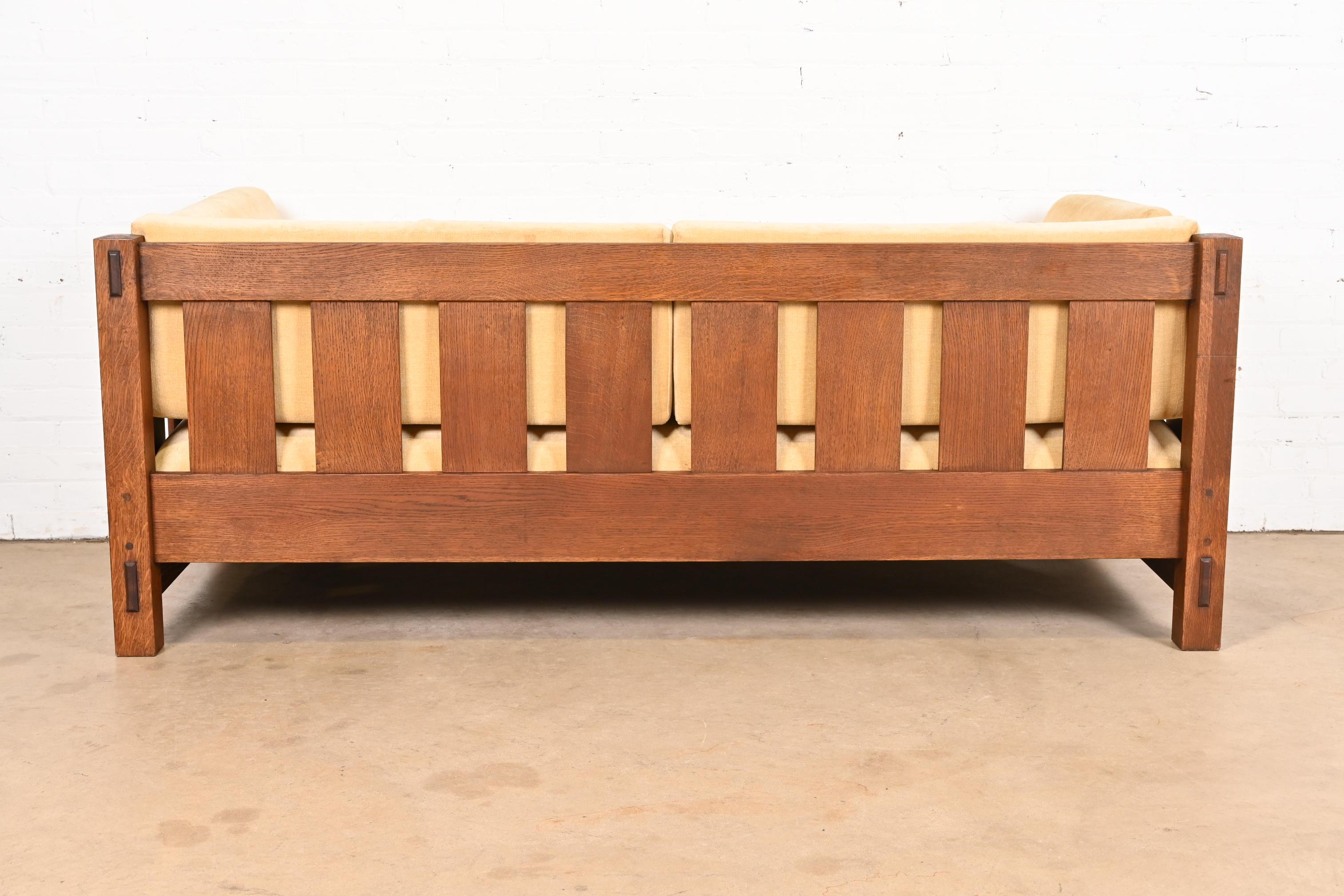 Sofá Settle Stickley Mission Oak Arts & Crafts en venta 3