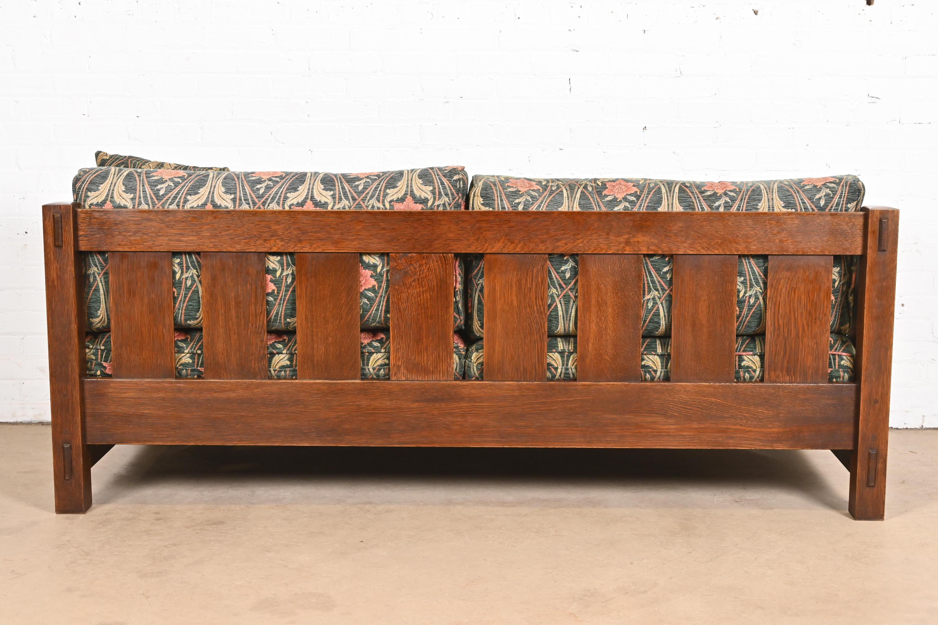 Sofá Settle Stickley Mission Oak Arts & Crafts en venta 3
