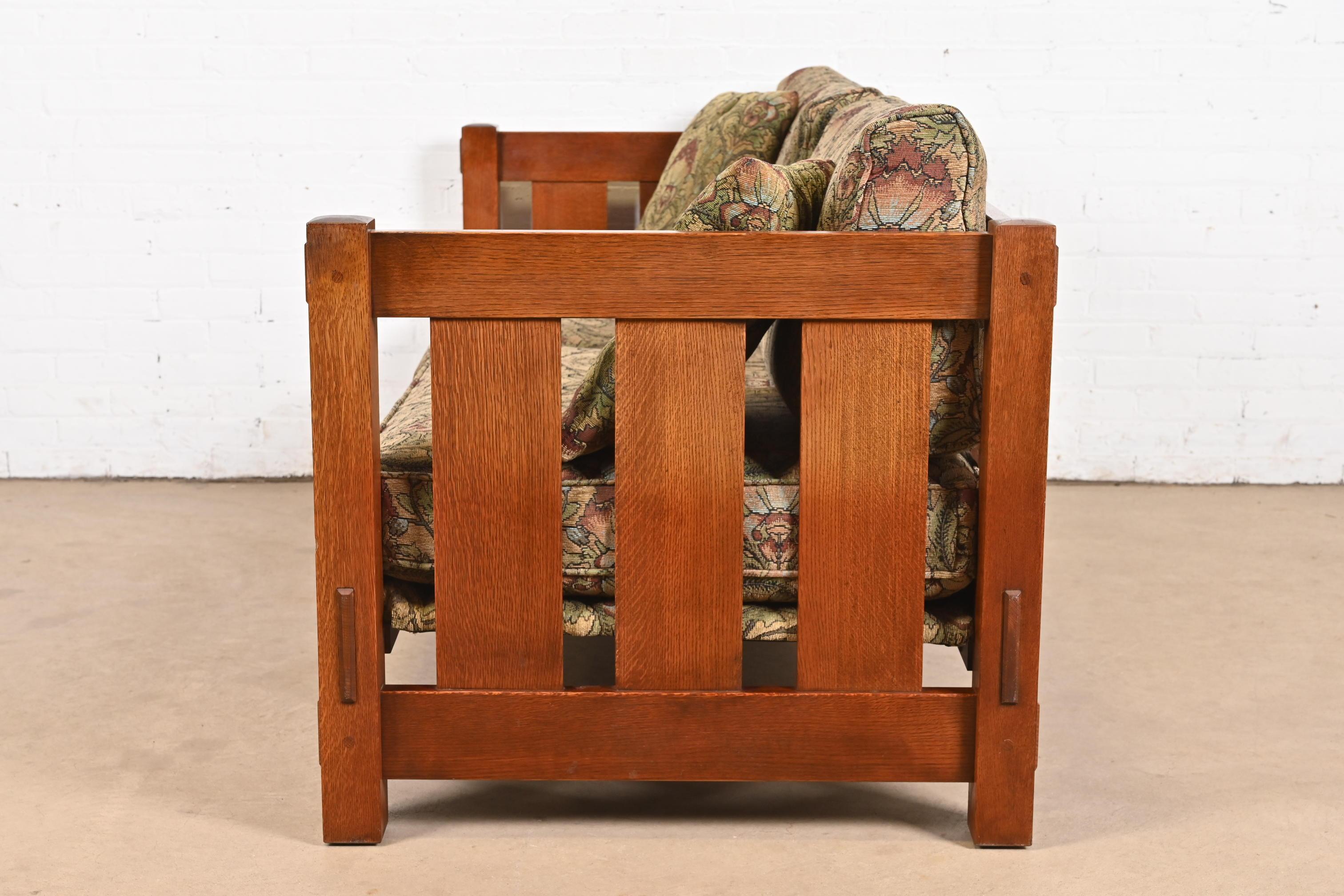 Sofá Settle Stickley Mission Oak Arts & Crafts en venta 3