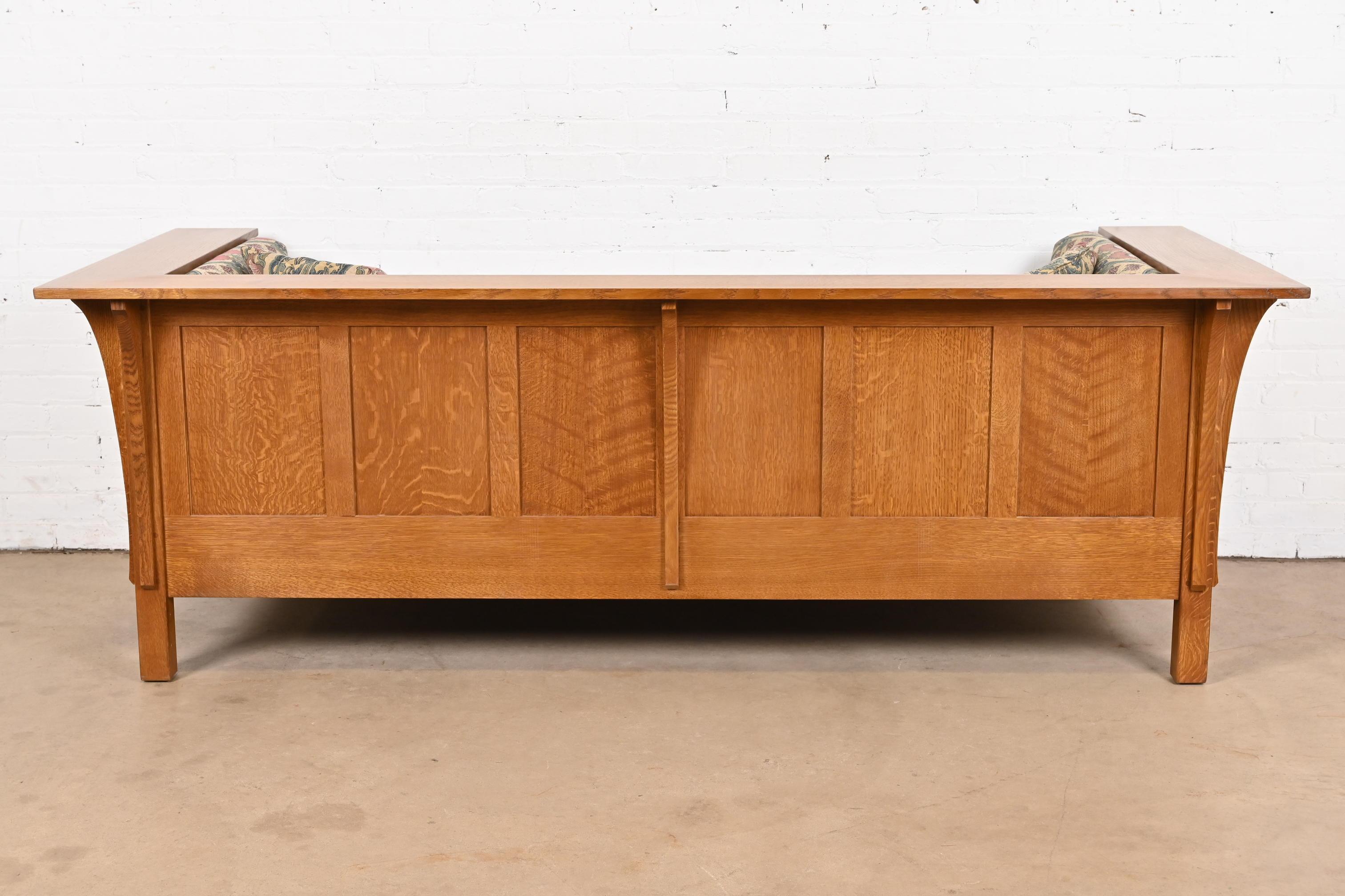 Stickley Mission Oak Arts and Crafts Settle Sofa For Sale 5
