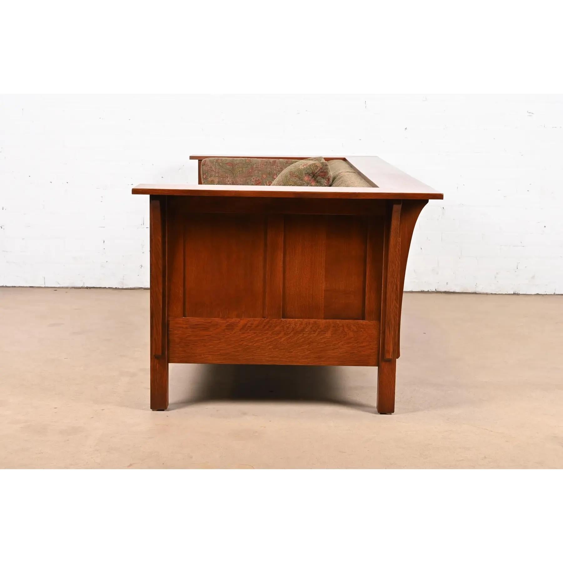 Stickley Mission Oak Arts and Crafts Settle Sofa 5