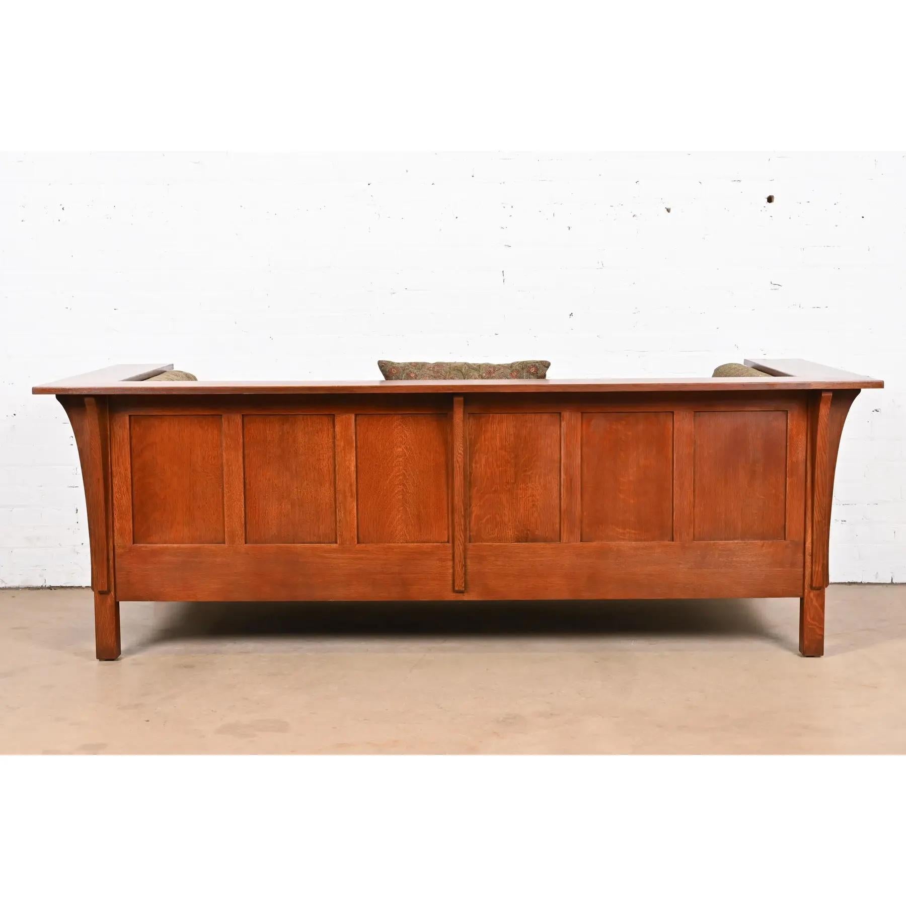 Stickley Mission Oak Arts and Crafts Settle Sofa 6