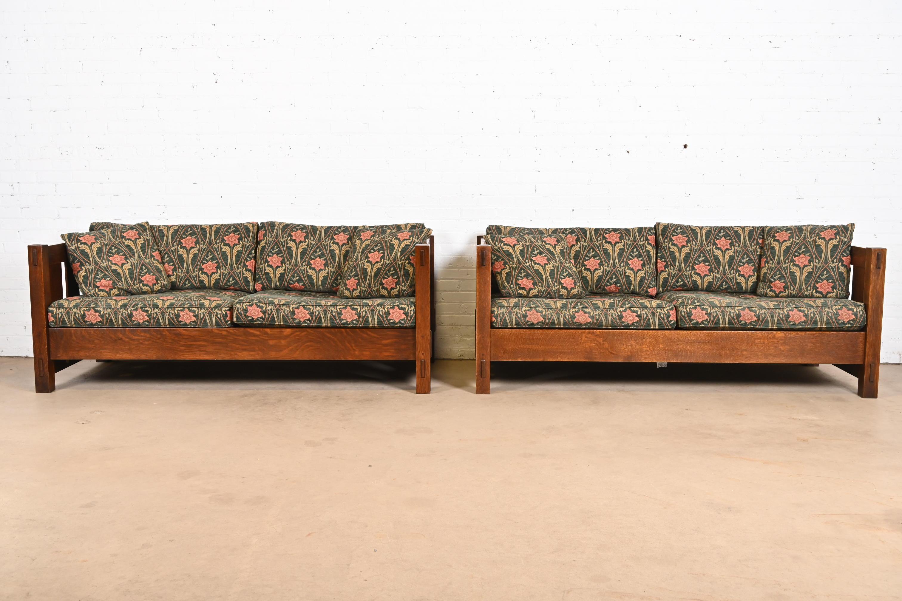 Divano Settle di Stickley Mission Arts & Crafts in Oak in vendita 5