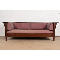 Stickley Mission Oak Arts and Crafts Settle Sofa
