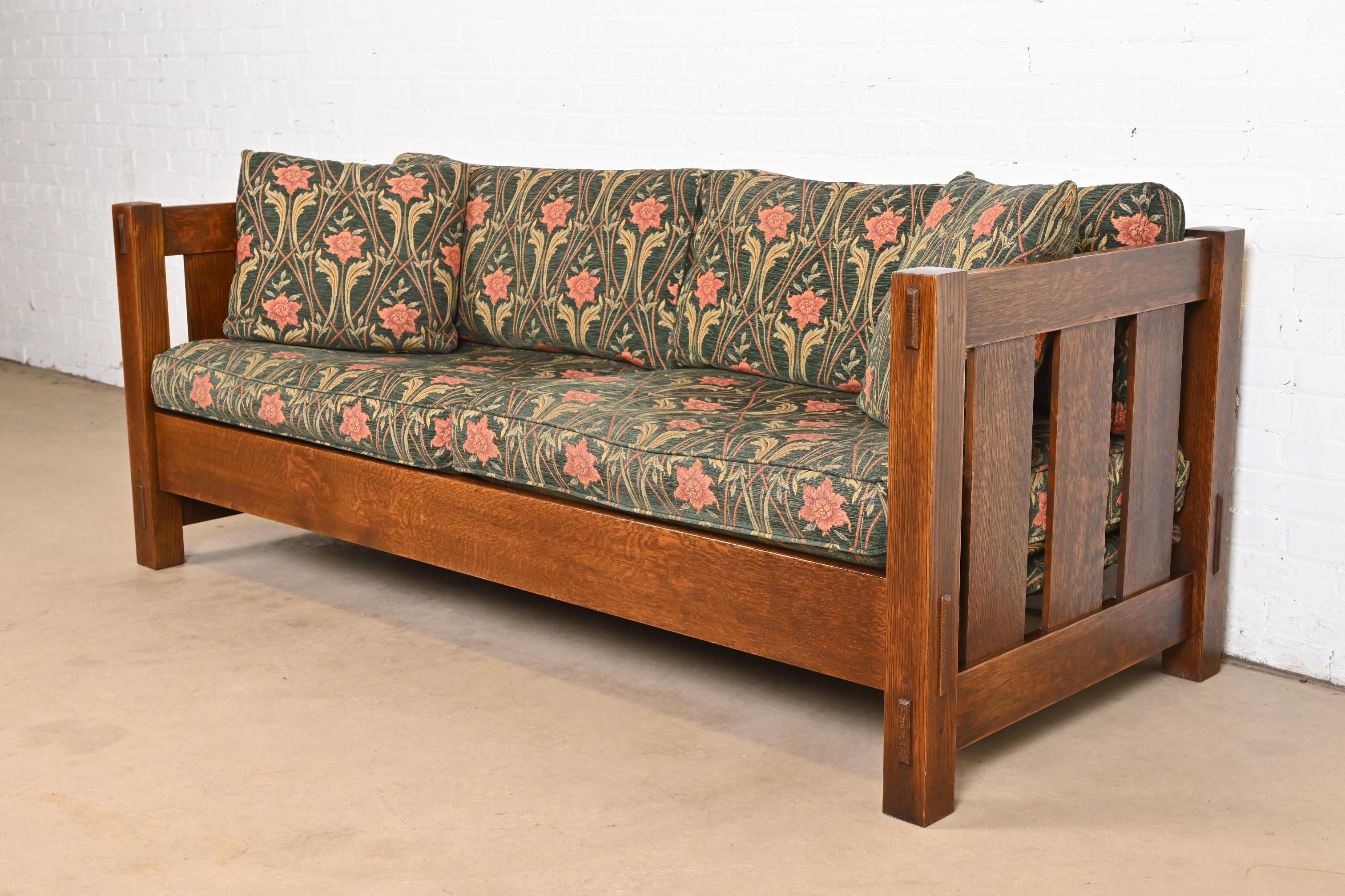 Sofá Settle Stickley Mission Oak Arts & Crafts Estadounidense en venta