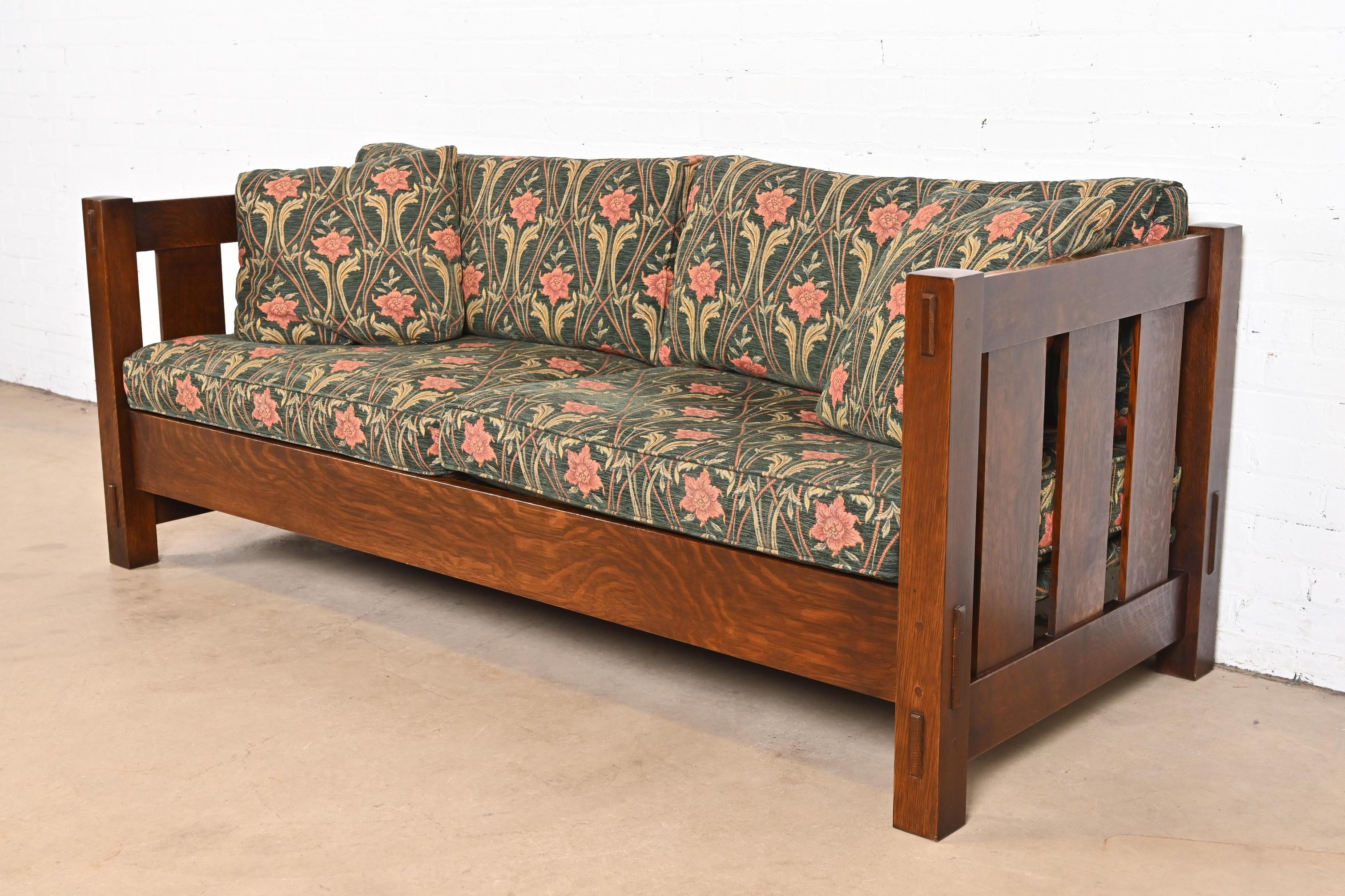 Americano Divano Settle di Stickley Mission Arts & Crafts in Oak in vendita