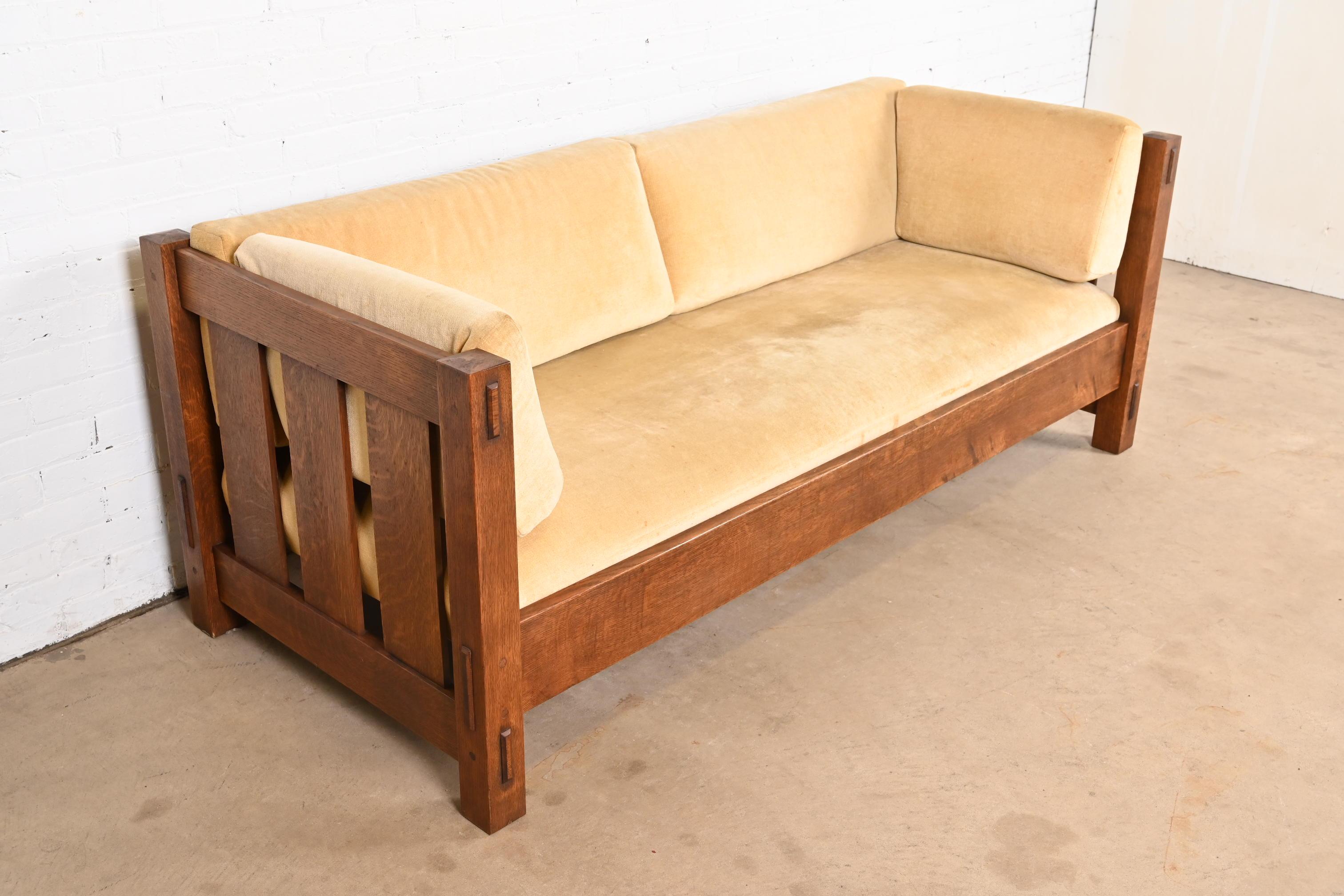 Sofá Settle Stickley Mission Oak Arts & Crafts en Bueno estado para la venta en South Bend, IN