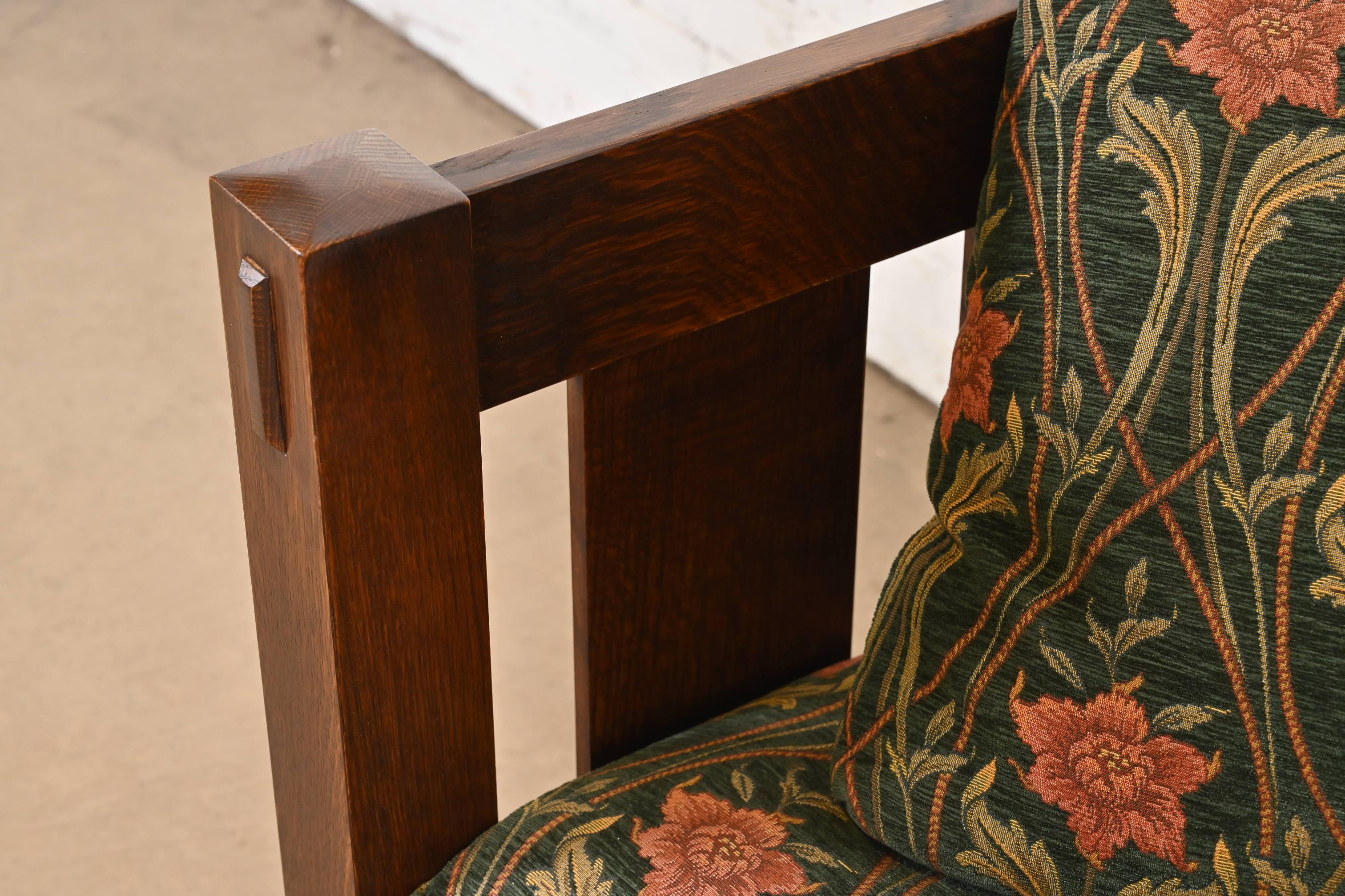 Tappezzeria Divano Settle di Stickley Mission Arts & Crafts in Oak in vendita