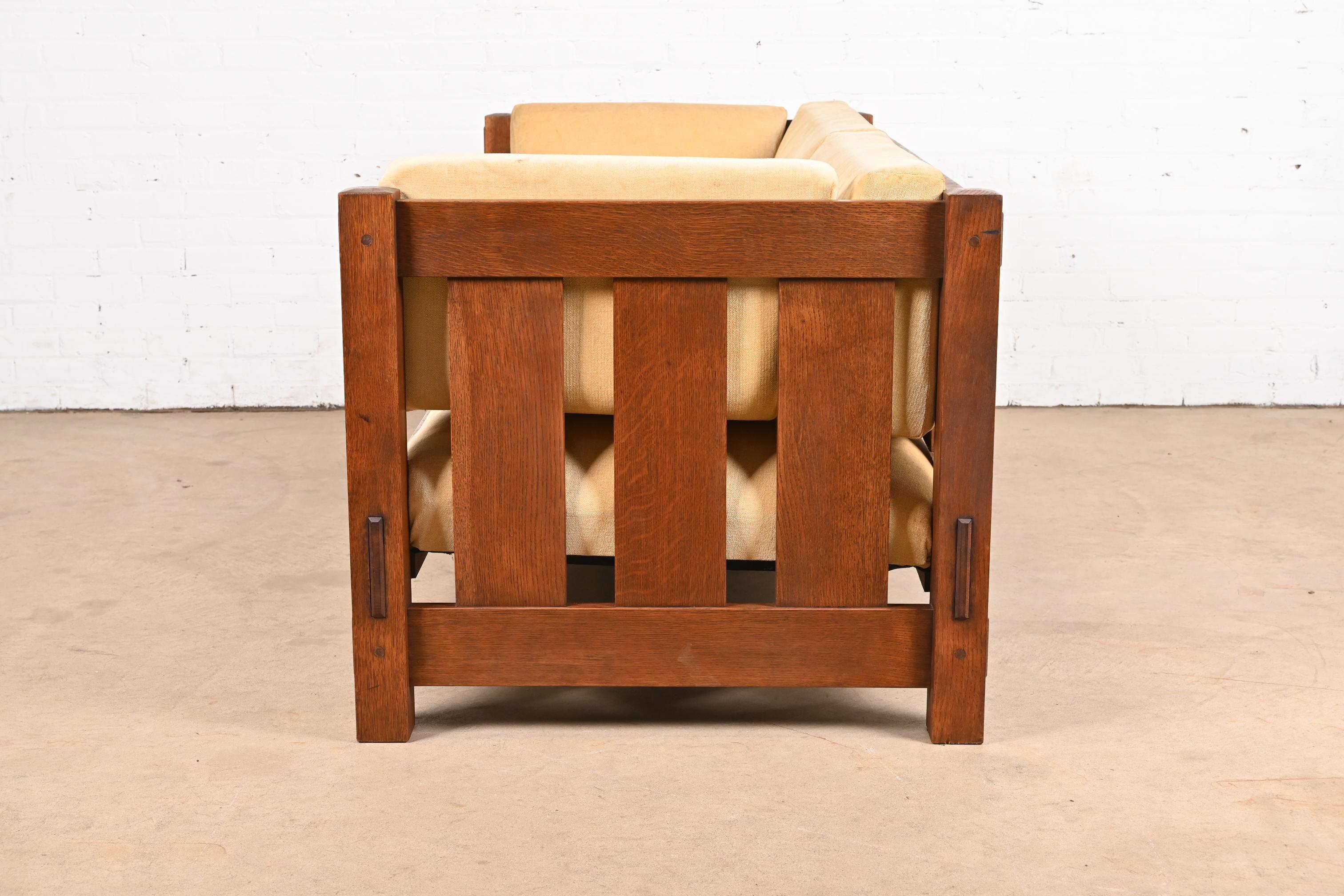 Sofá Settle Stickley Mission Oak Arts & Crafts en venta 2