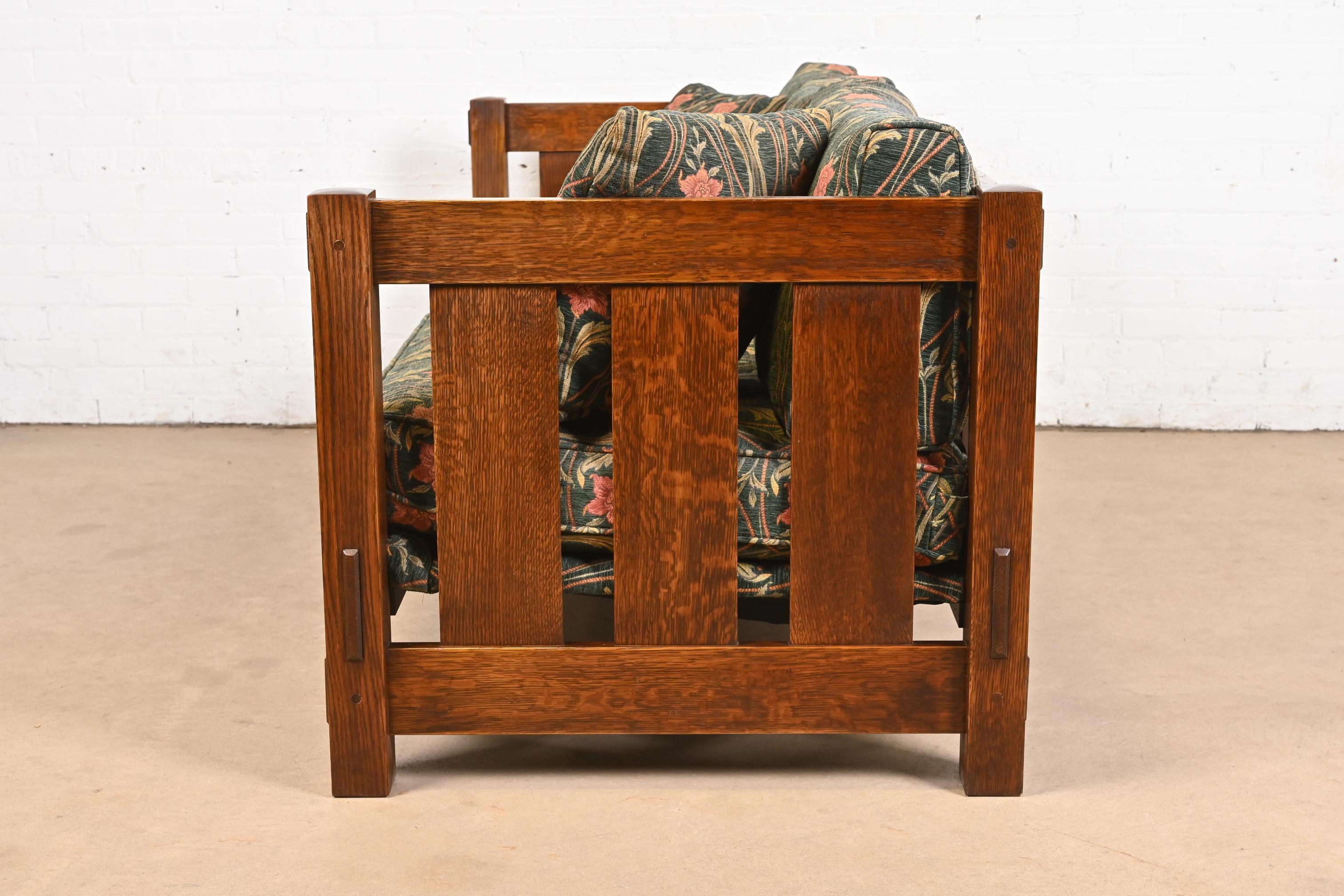 Sofá Settle Stickley Mission Oak Arts & Crafts en venta 2
