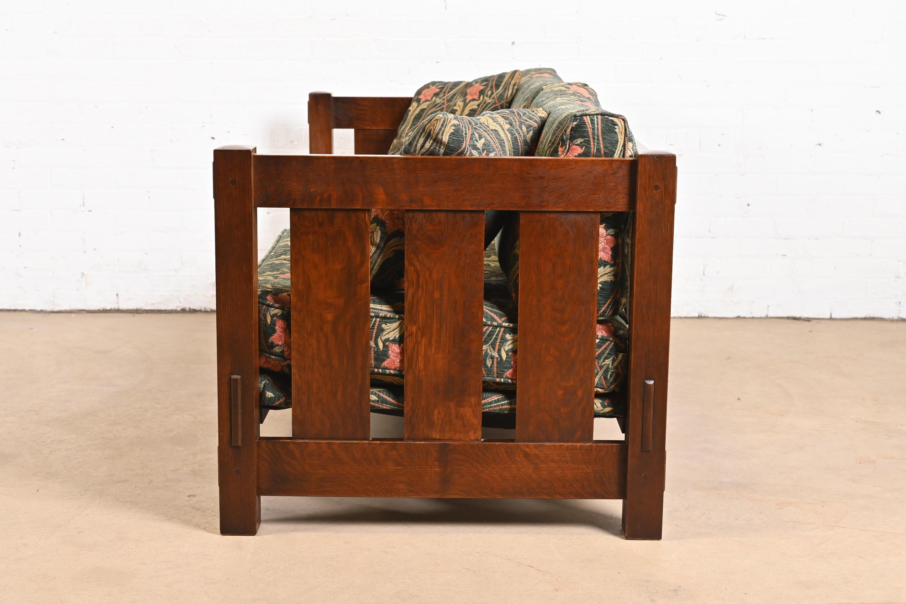 Divano Settle di Stickley Mission Arts & Crafts in Oak in vendita 2