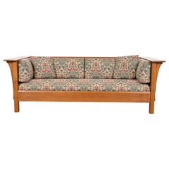 Stickley Mission Oak Arts and Crafts Settle Sofa