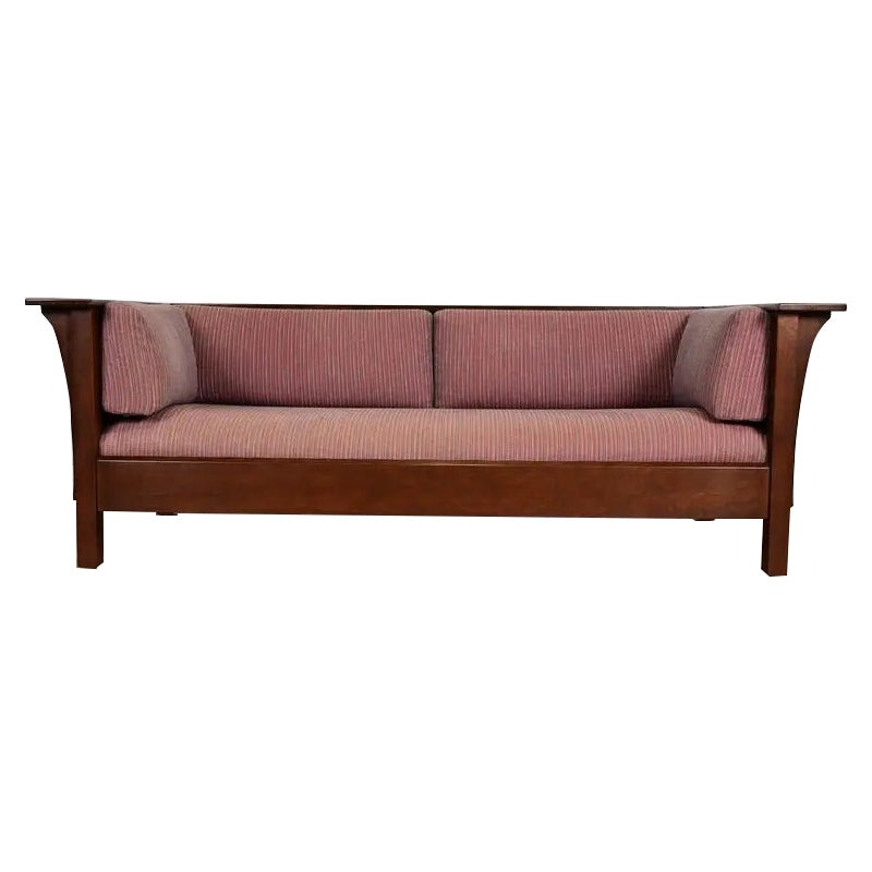 Stickley Mission Eichenholz Arts and Crafts-Sofa