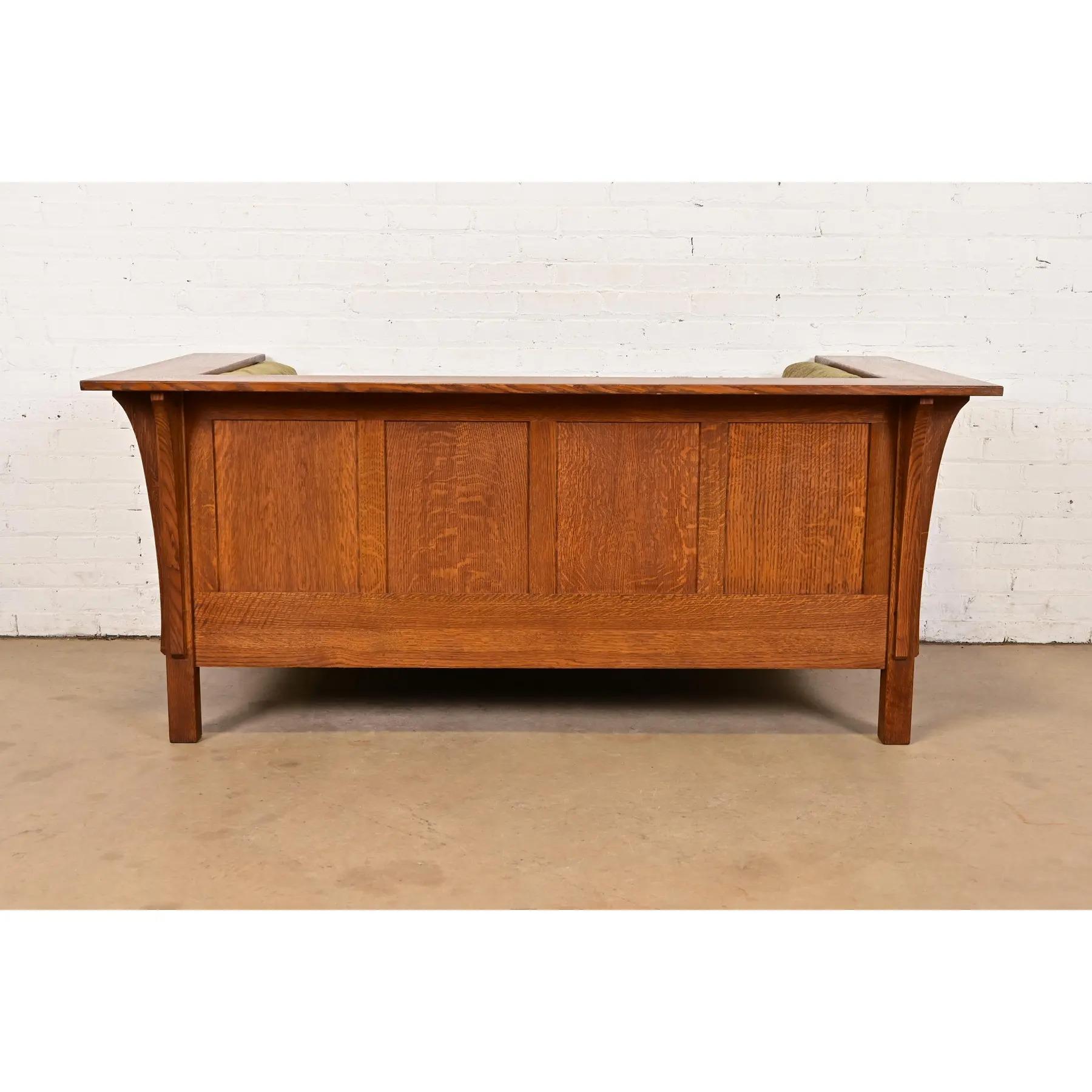 Divano o poltrona Settle di Stickley Mission Arts & Crafts, in Oak. in vendita 4