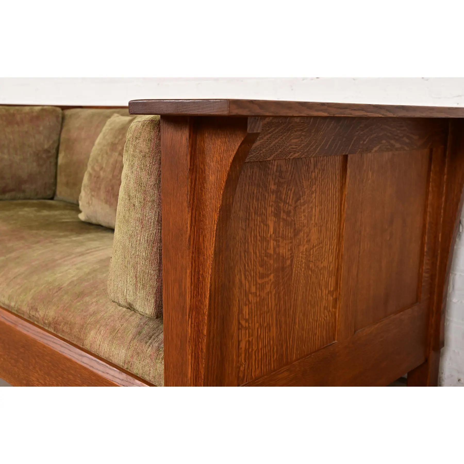 Divano o poltrona Settle di Stickley Mission Arts & Crafts, in Oak. in vendita 1