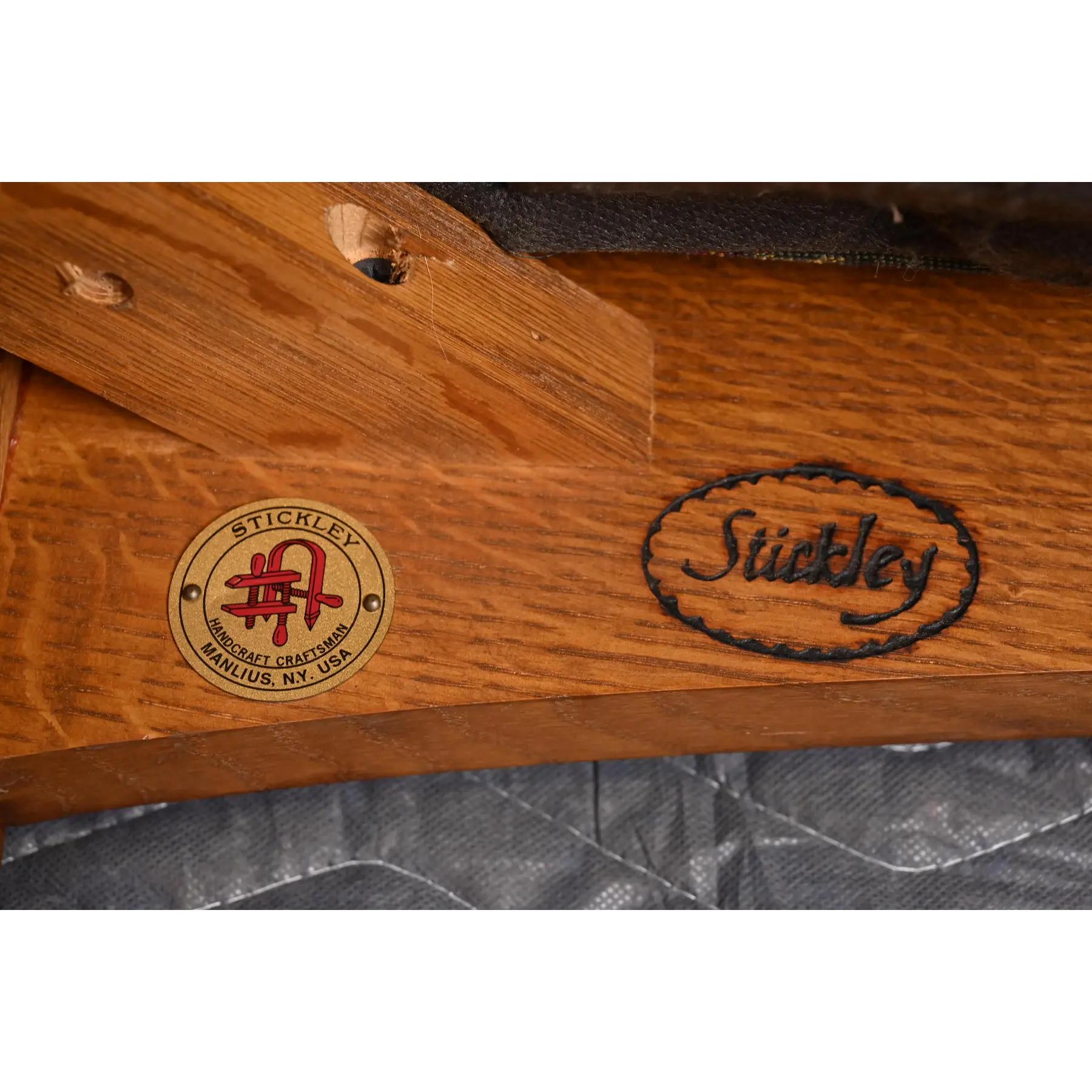 Canapé Stickley Mission Oak Arts & Craft Spindle Settle en vente 5